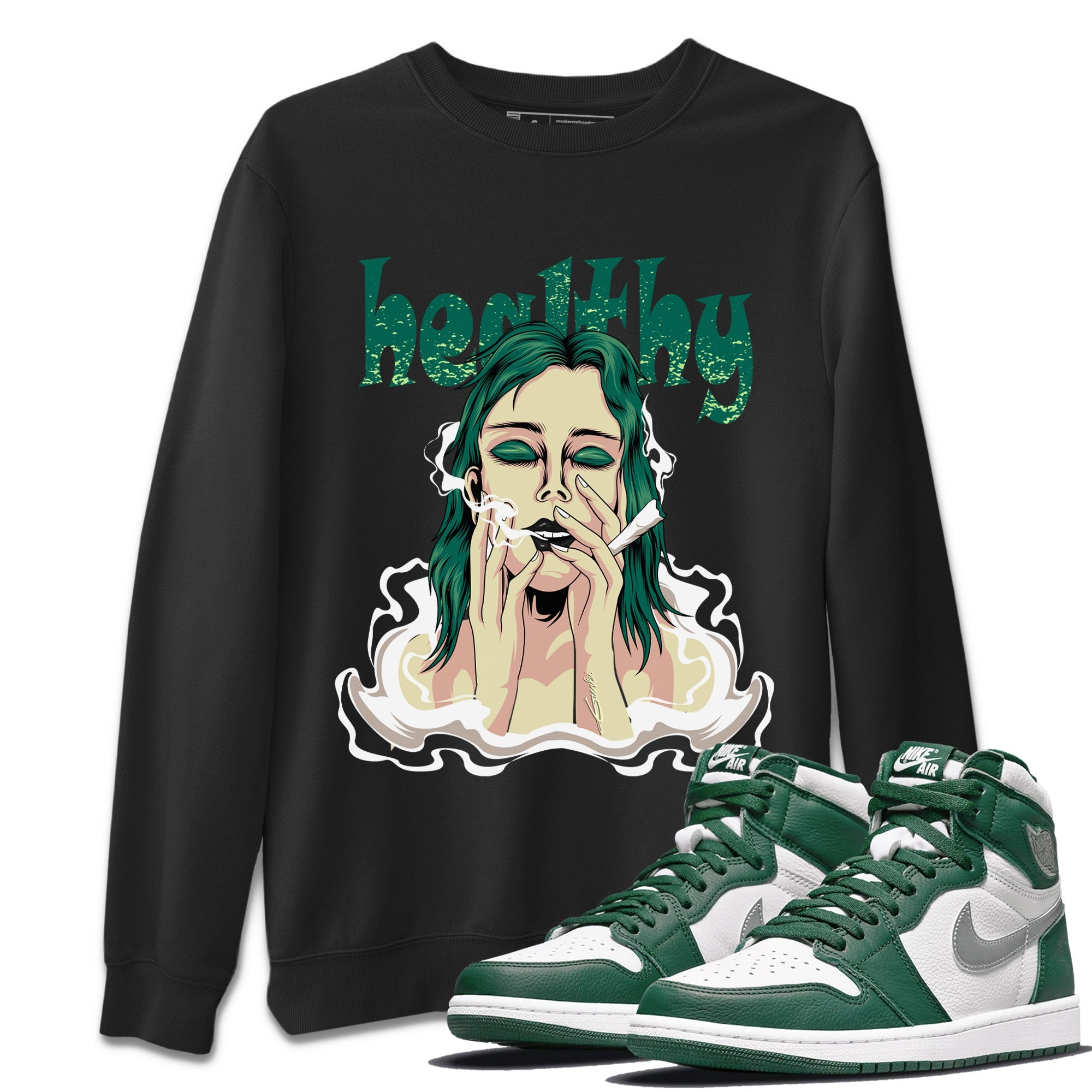 Healthy Unisex Tops - Air Jordan 1 Gorge Green