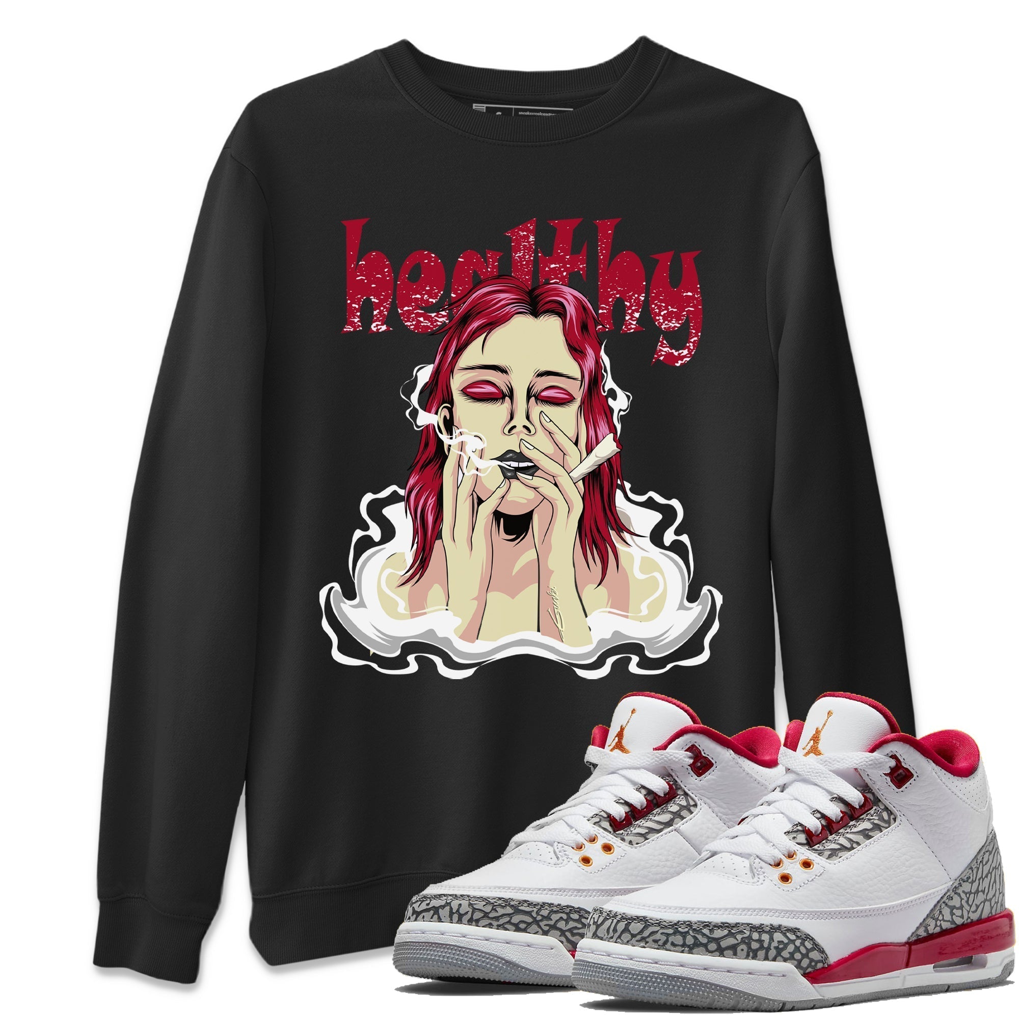 Healthy Unisex Tops - Air Jordan 3 Cardinal