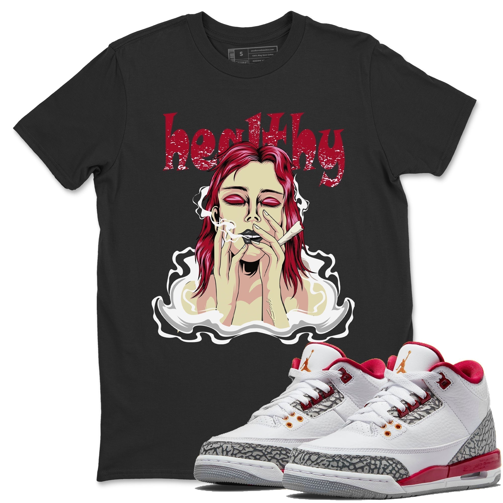 Healthy Unisex Tops - Air Jordan 3 Cardinal