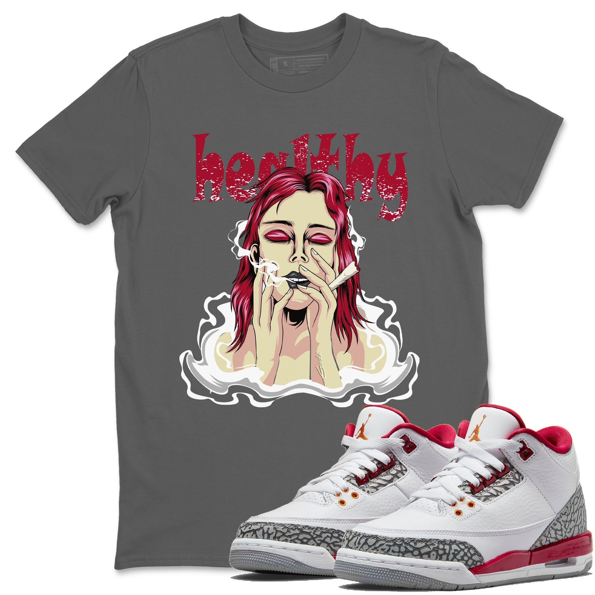Healthy Unisex Tops - Air Jordan 3 Cardinal