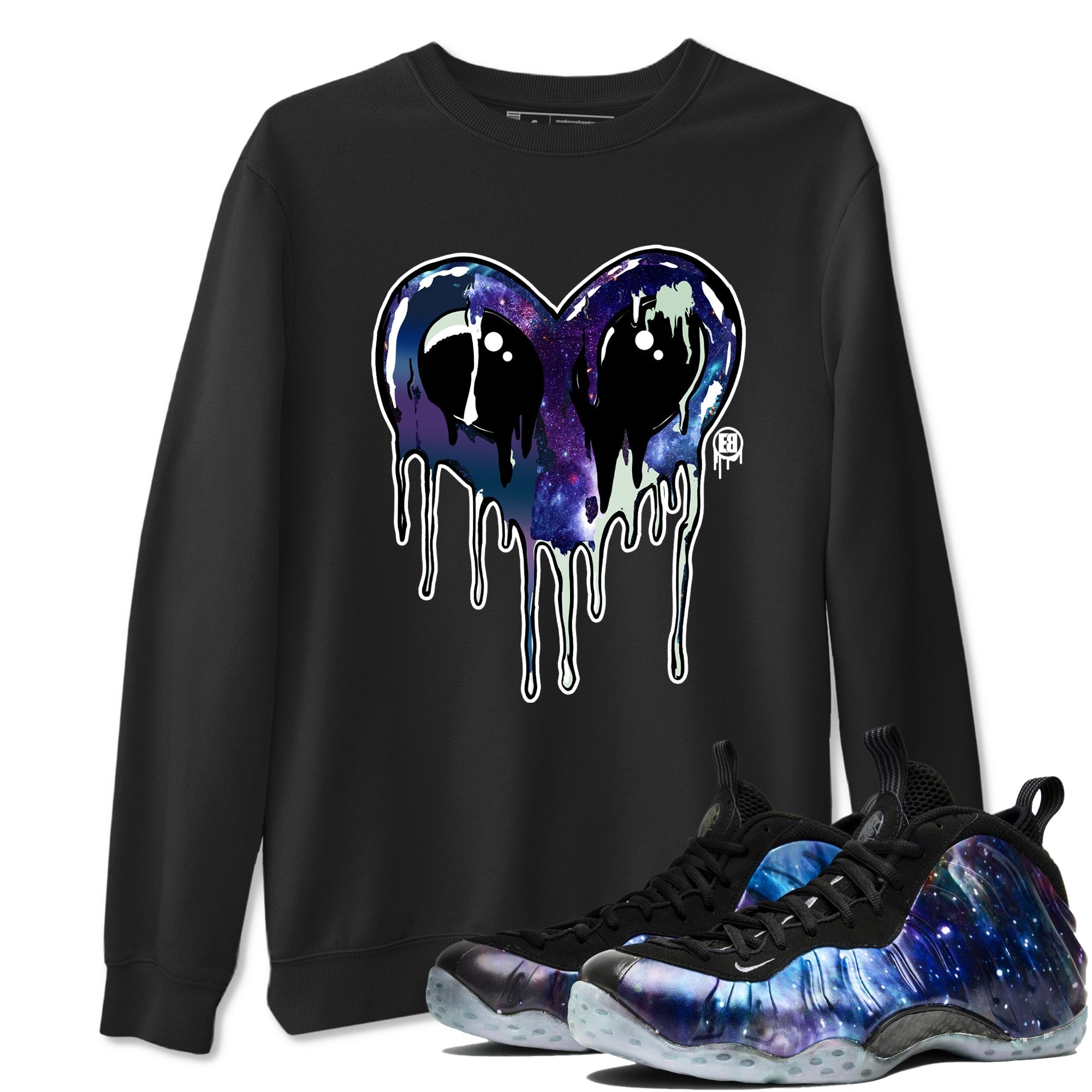 Heart Alien snkmatch Tees - Air Foamposite One Galaxy
