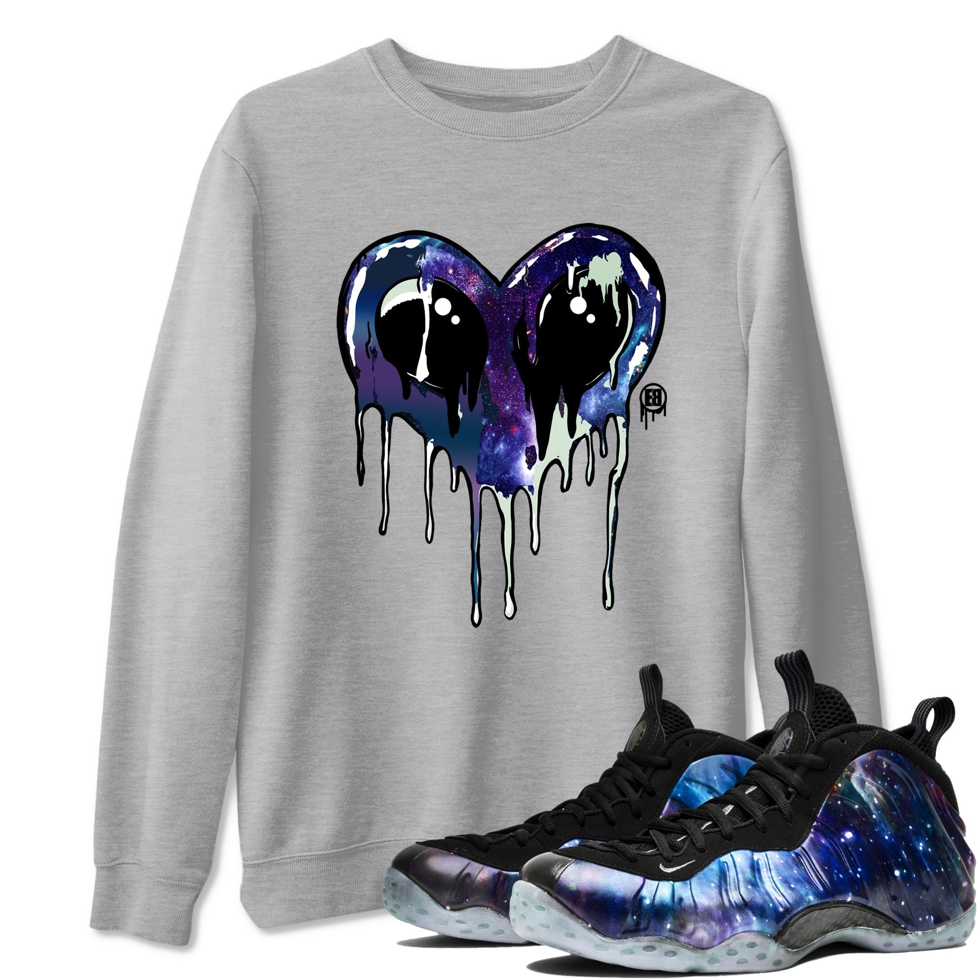 Heart Alien snkmatch Tees - Air Foamposite One Galaxy