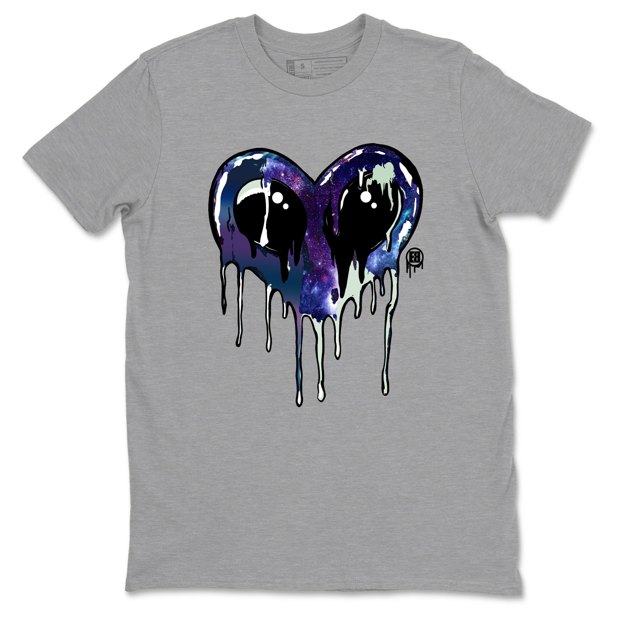 Heart Alien snkmatch Tees - Air Foamposite One Galaxy
