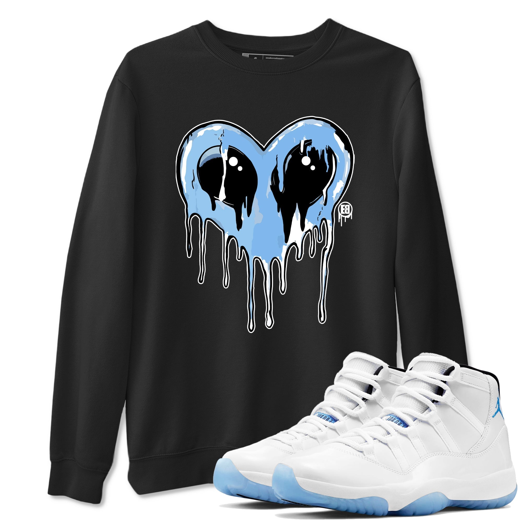 Heart Alien snkmatch Tees - Air Jordan 11 Legend Blue