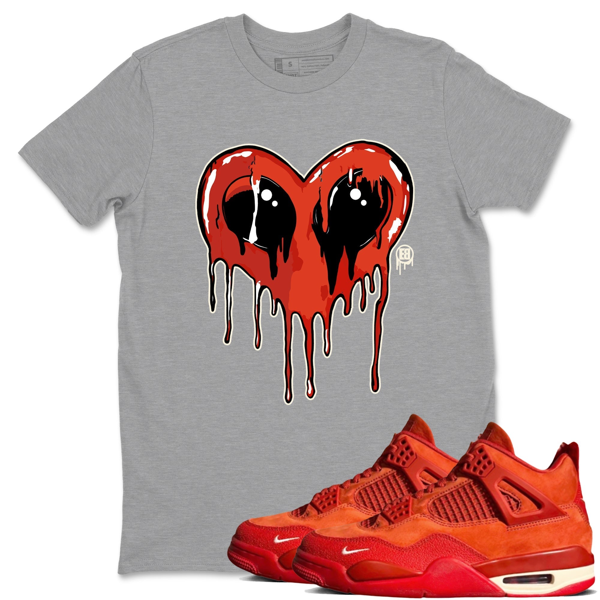 Heart Alien snkmatch Tees - Air Jordan 4 Brick By Brick