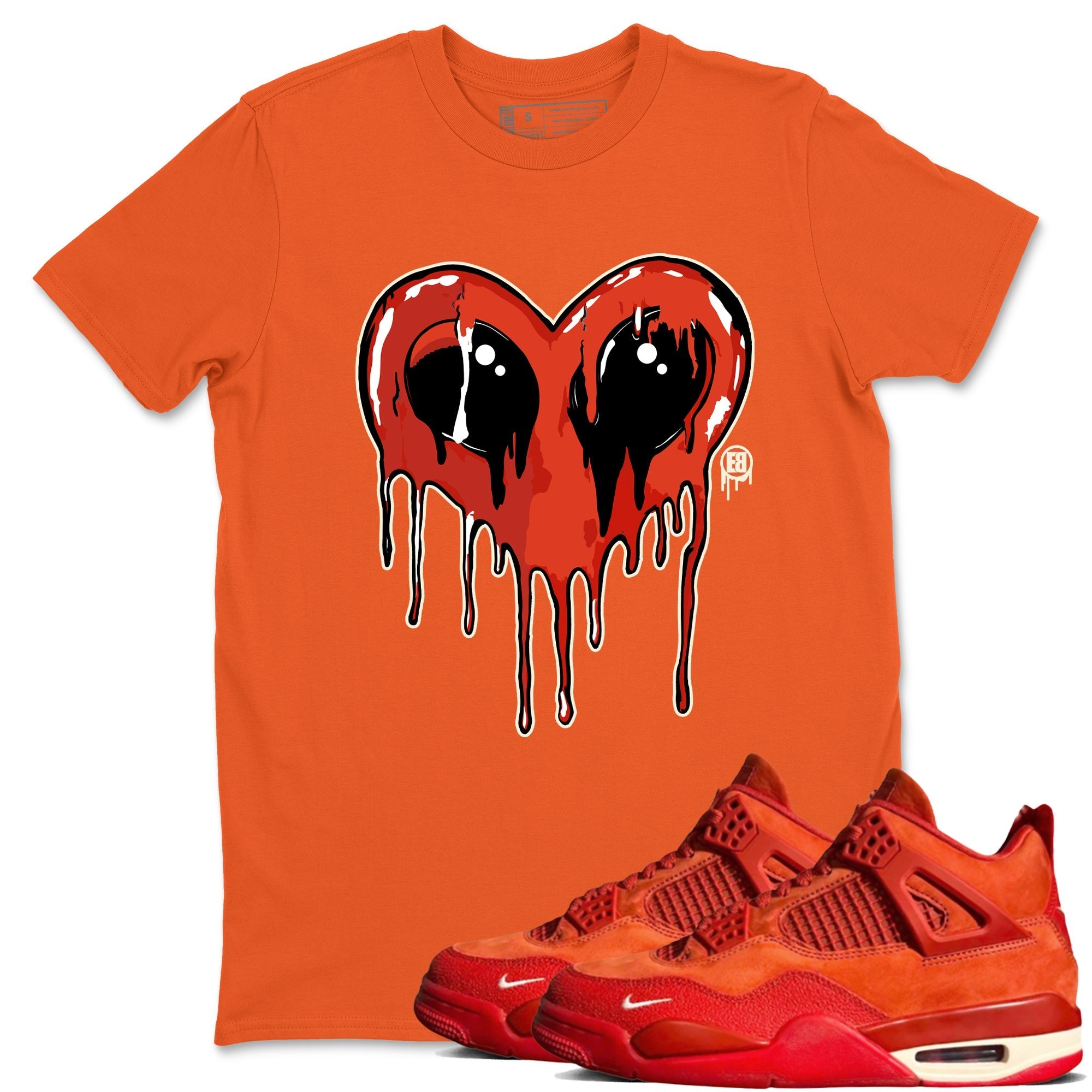Heart Alien snkmatch Tees - Air Jordan 4 Brick By Brick