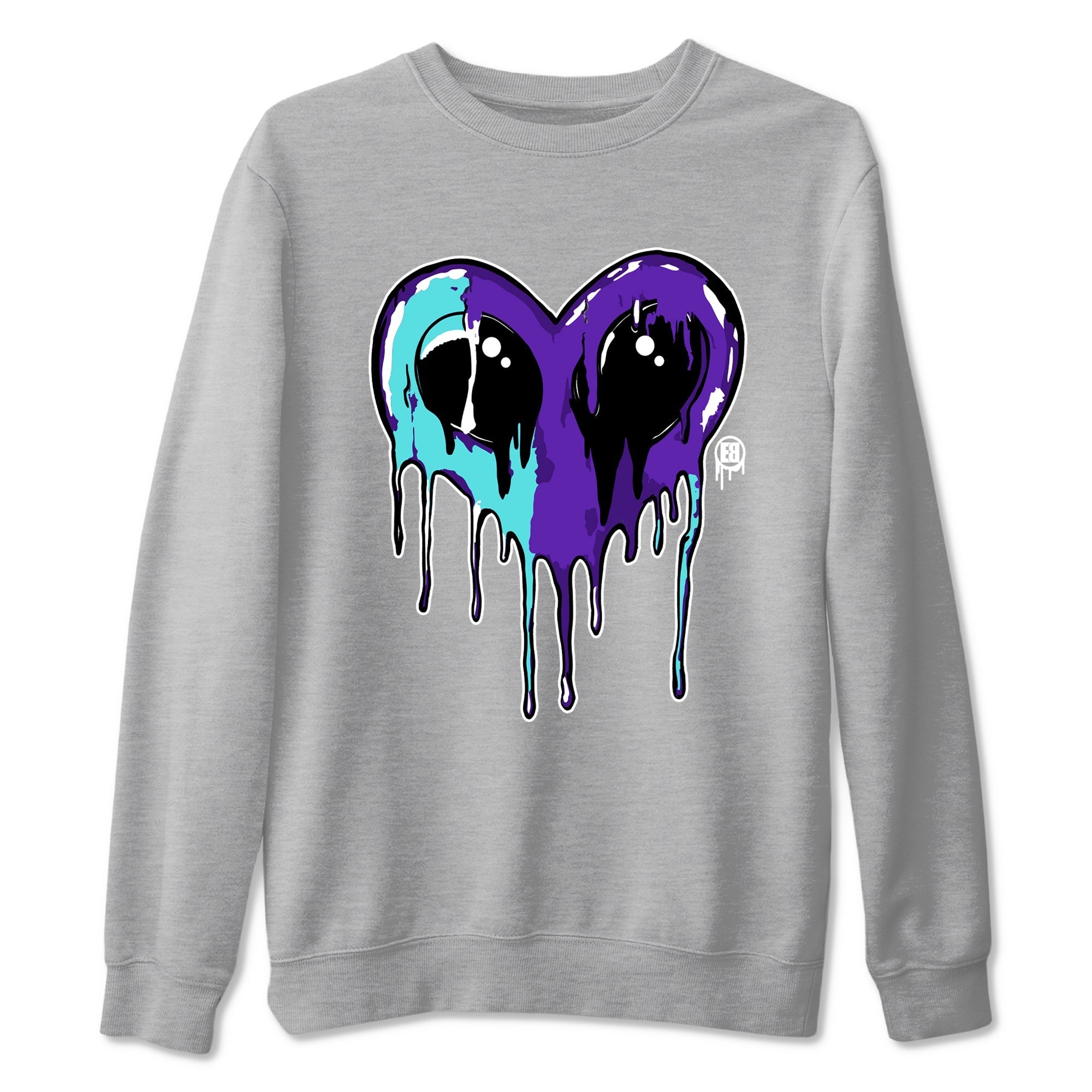Heart Alien snkmatch Tees - Air Jordan 5 Grape