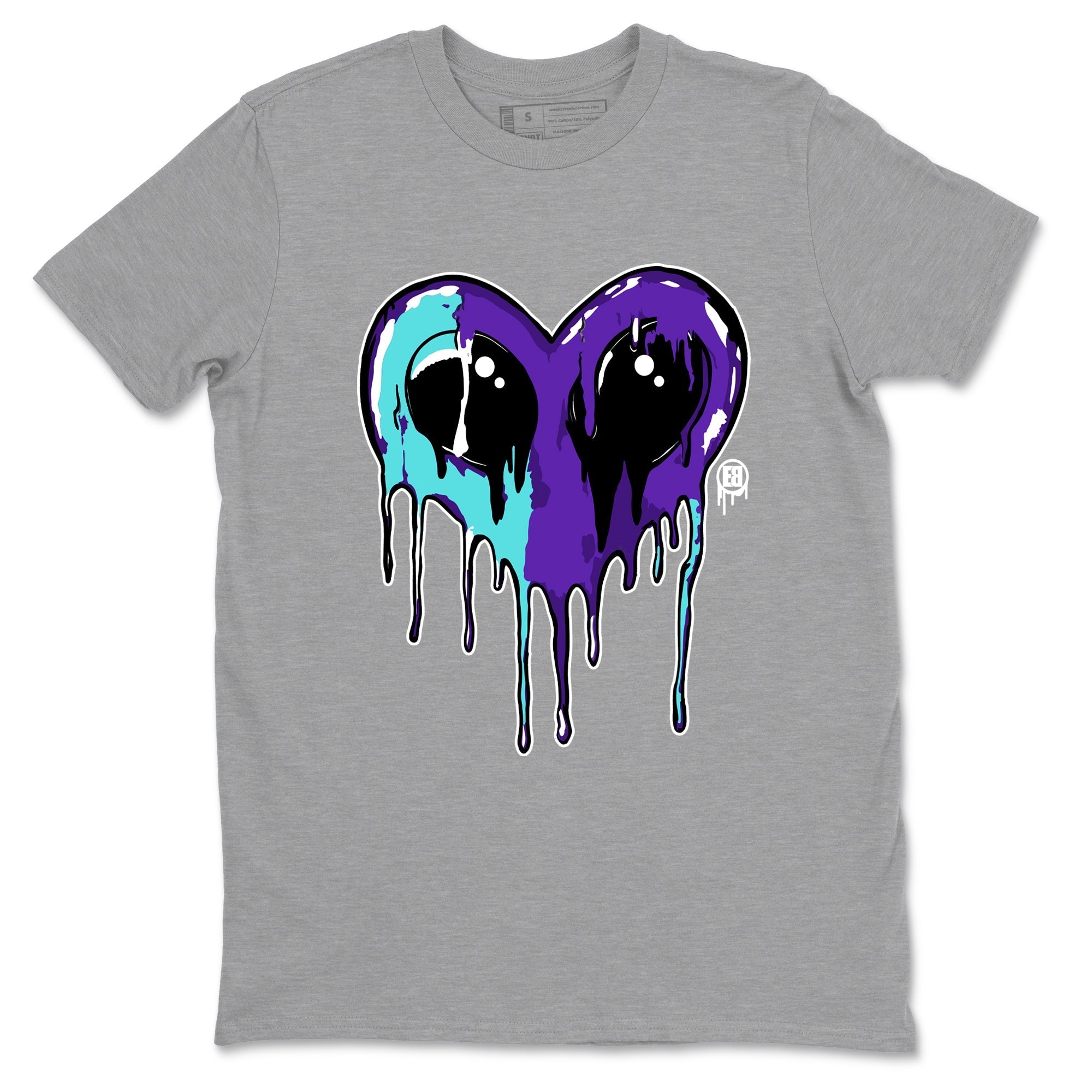 Heart Alien snkmatch Tees - Air Jordan 5 Grape