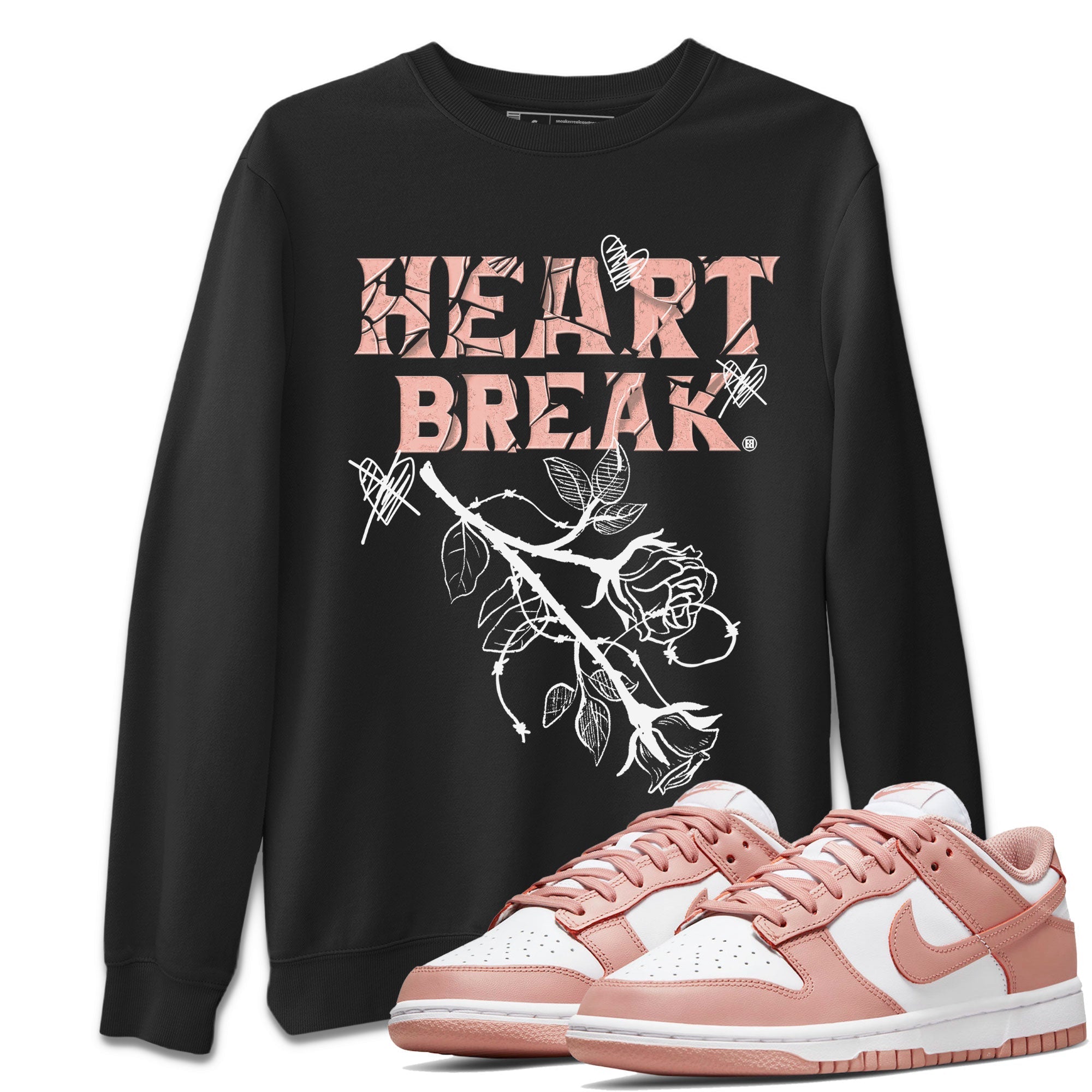 Heart Break snkmatch Tee - Dunk Rose Whisper