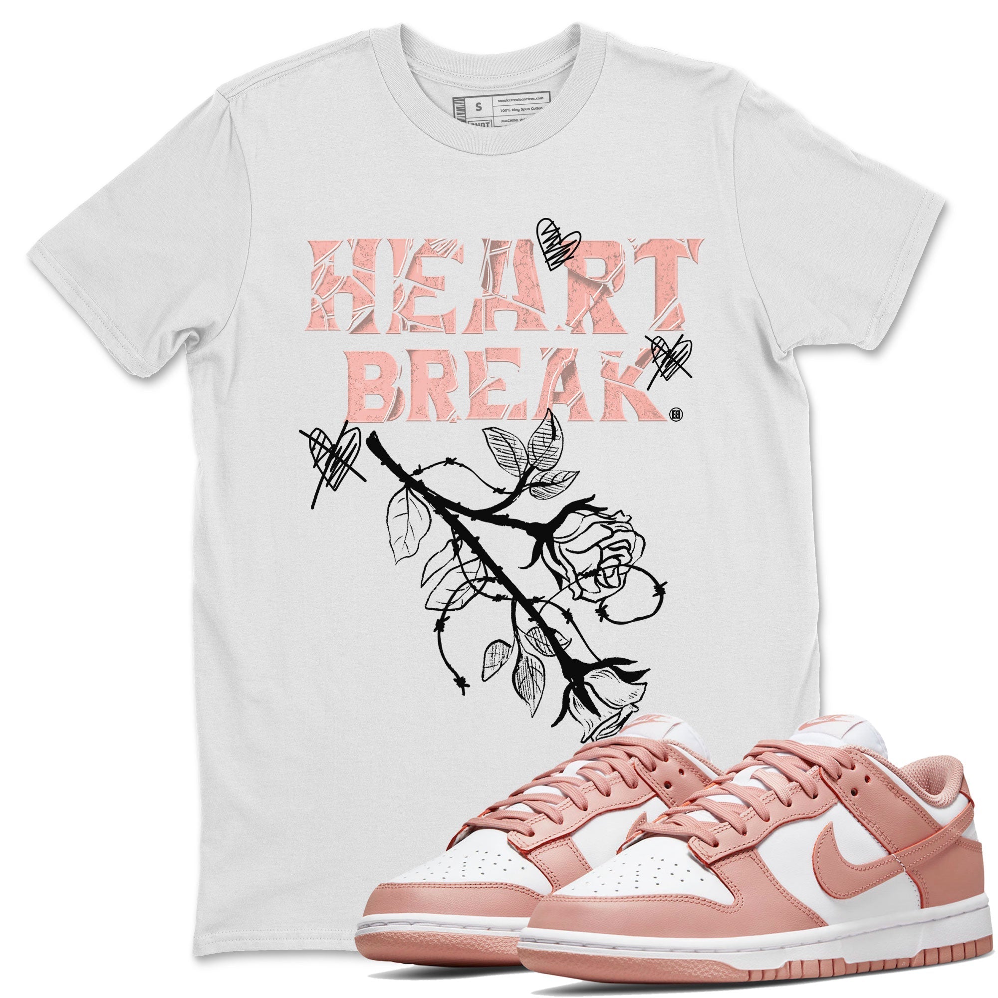 Heart Break snkmatch Tee - Dunk Rose Whisper