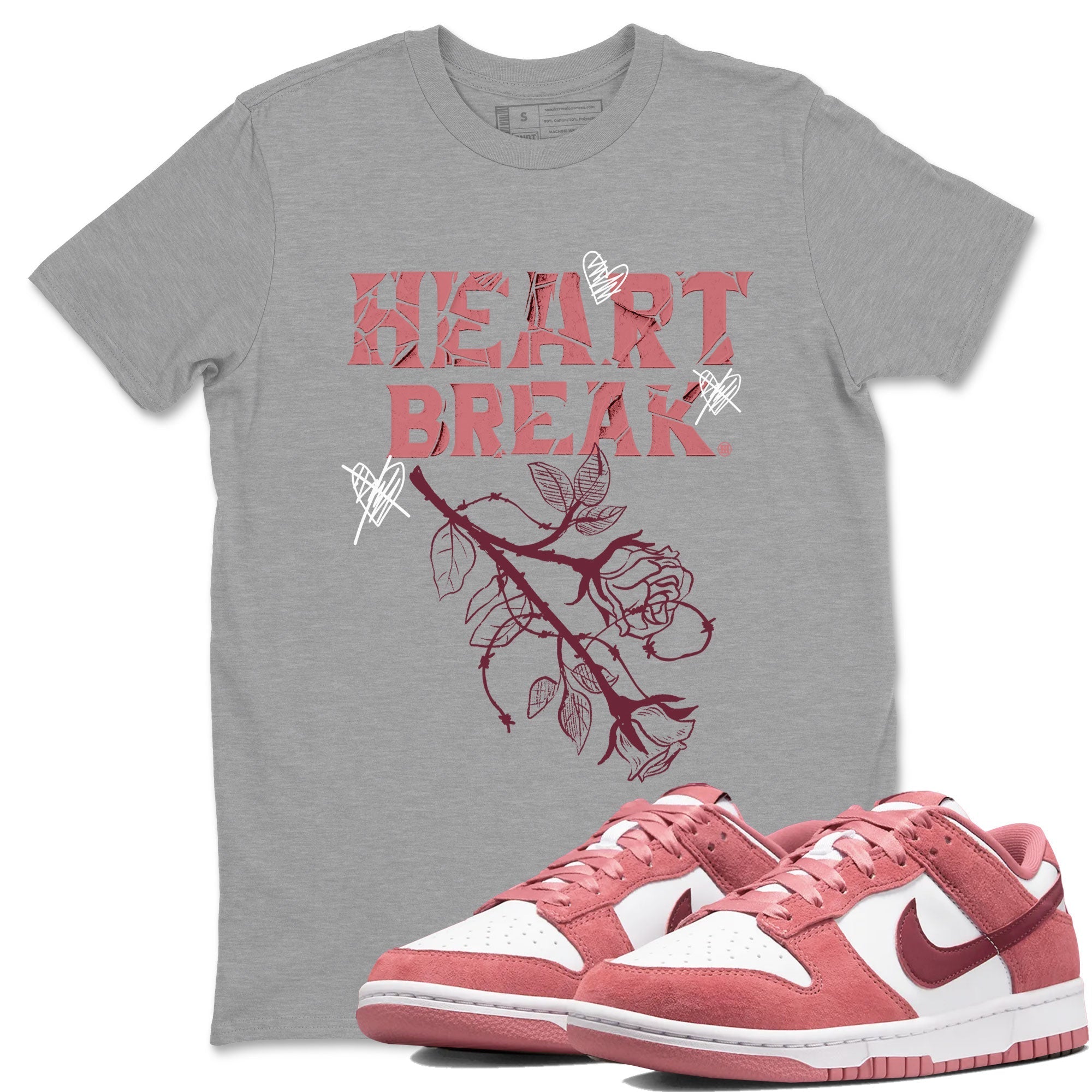 Heart Break snkmatch Tees - Dunk Valentines Day 2024