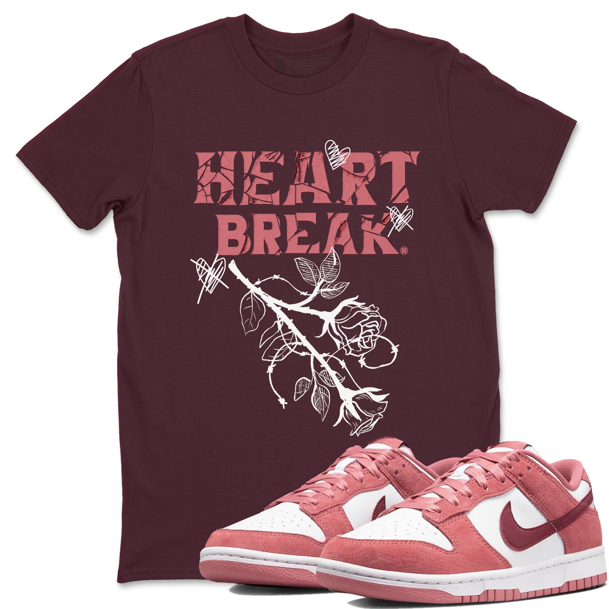 Heart Break snkmatch Tees - Dunk Valentines Day 2024