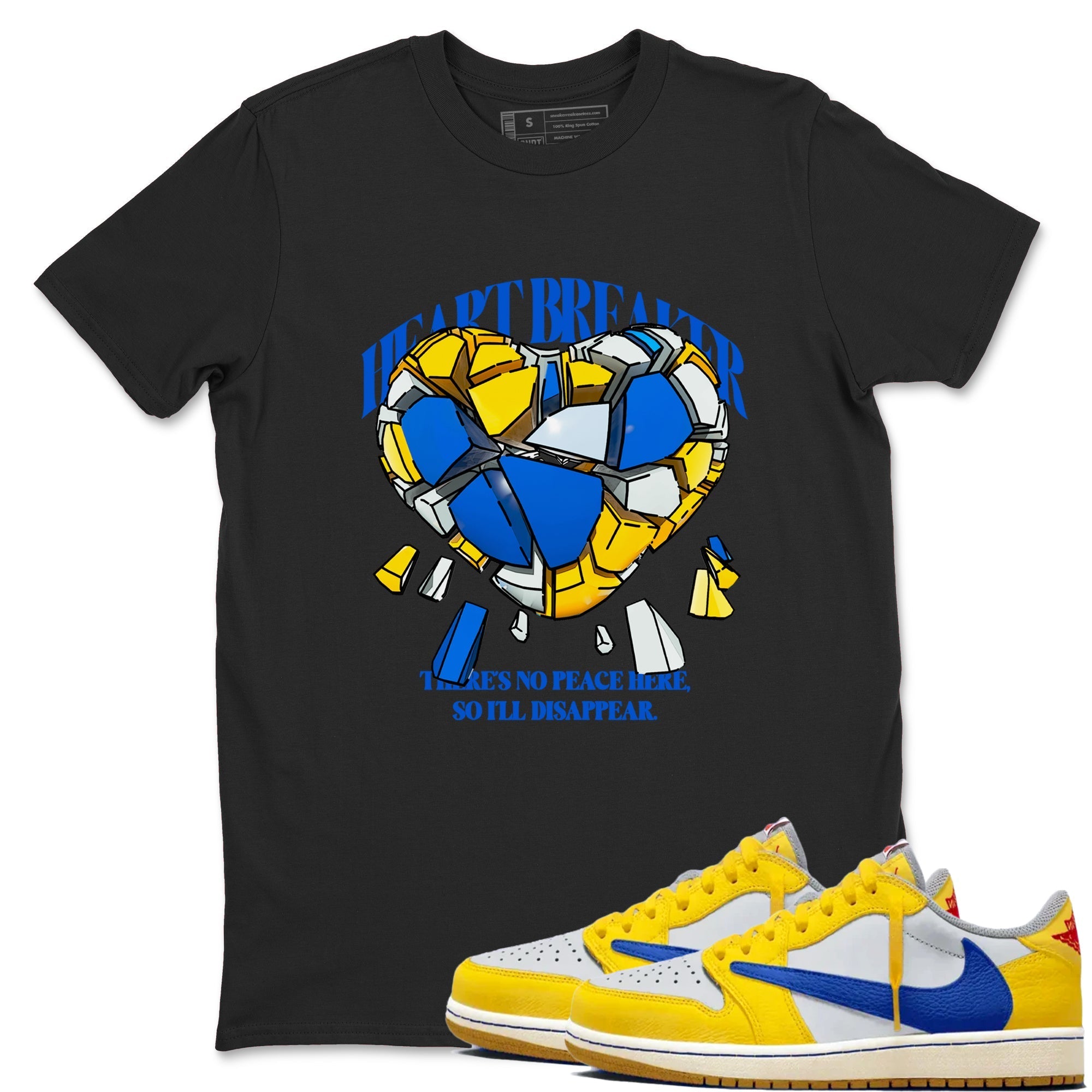 Heart Breaker snkmatch Tees - Air Jordan 1 Travis Scott Canary