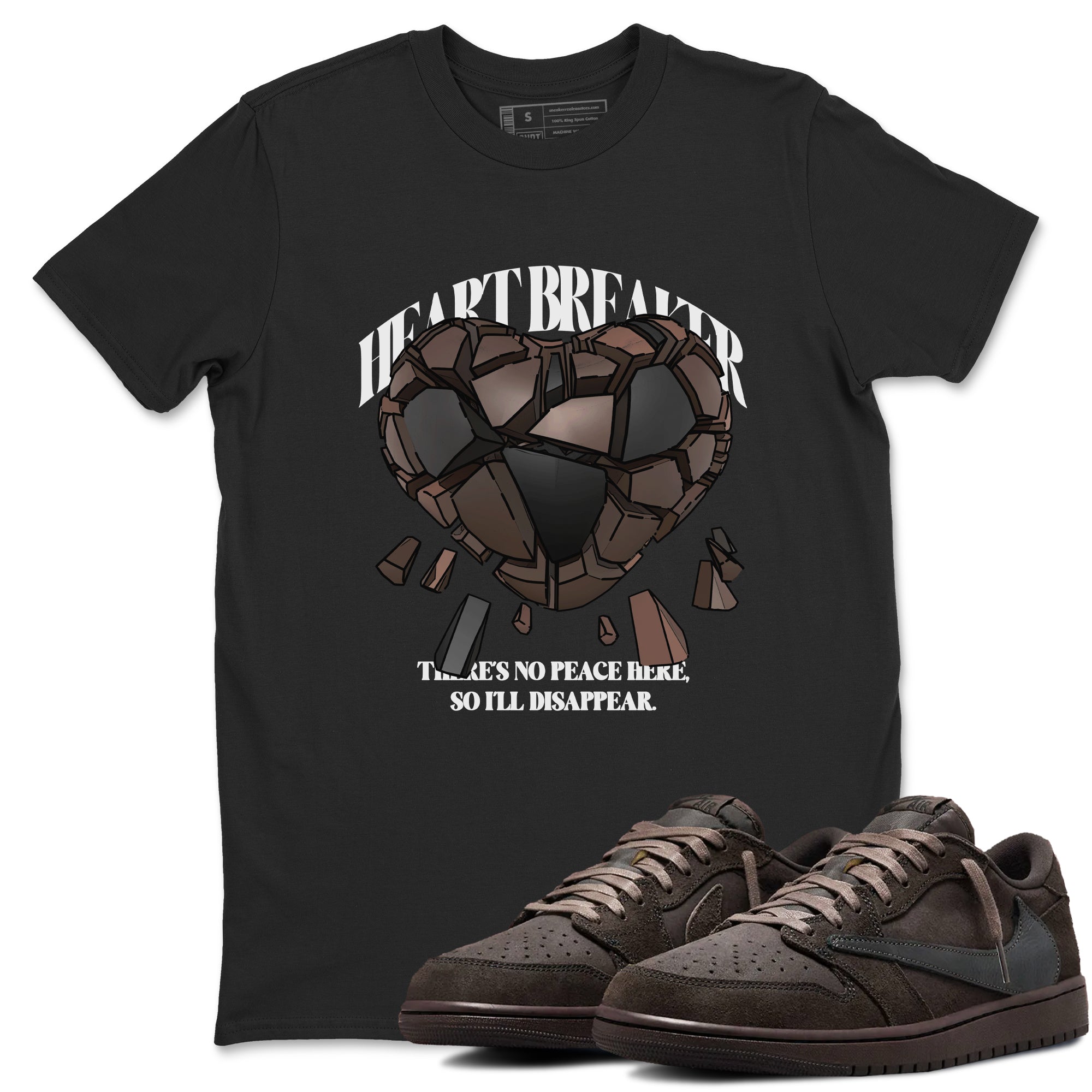 Heart Breaker snkmatch Tees - Air Jordan 1 Travis Scott Velvet Brown