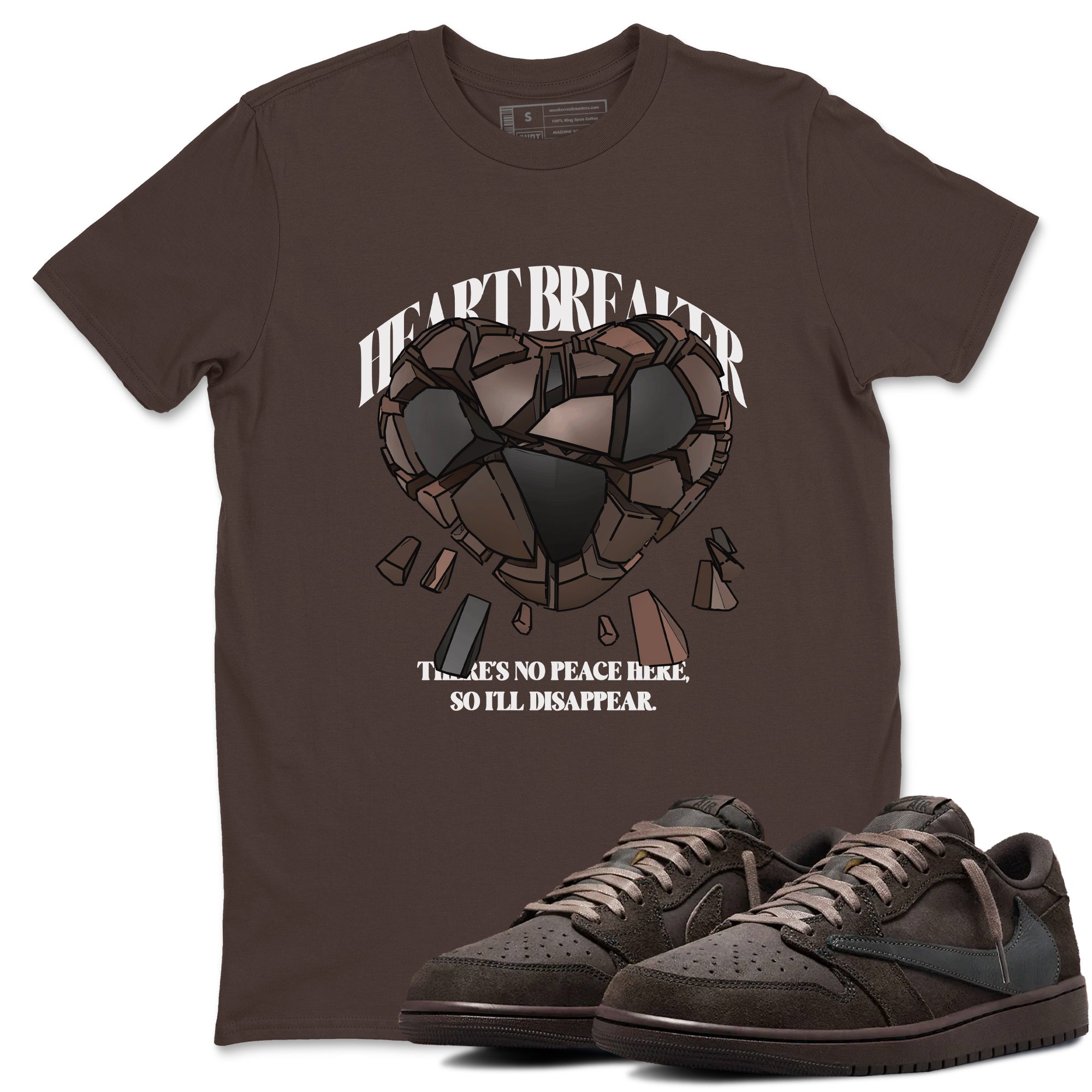 Heart Breaker snkmatch Tees - Air Jordan 1 Travis Scott Velvet Brown