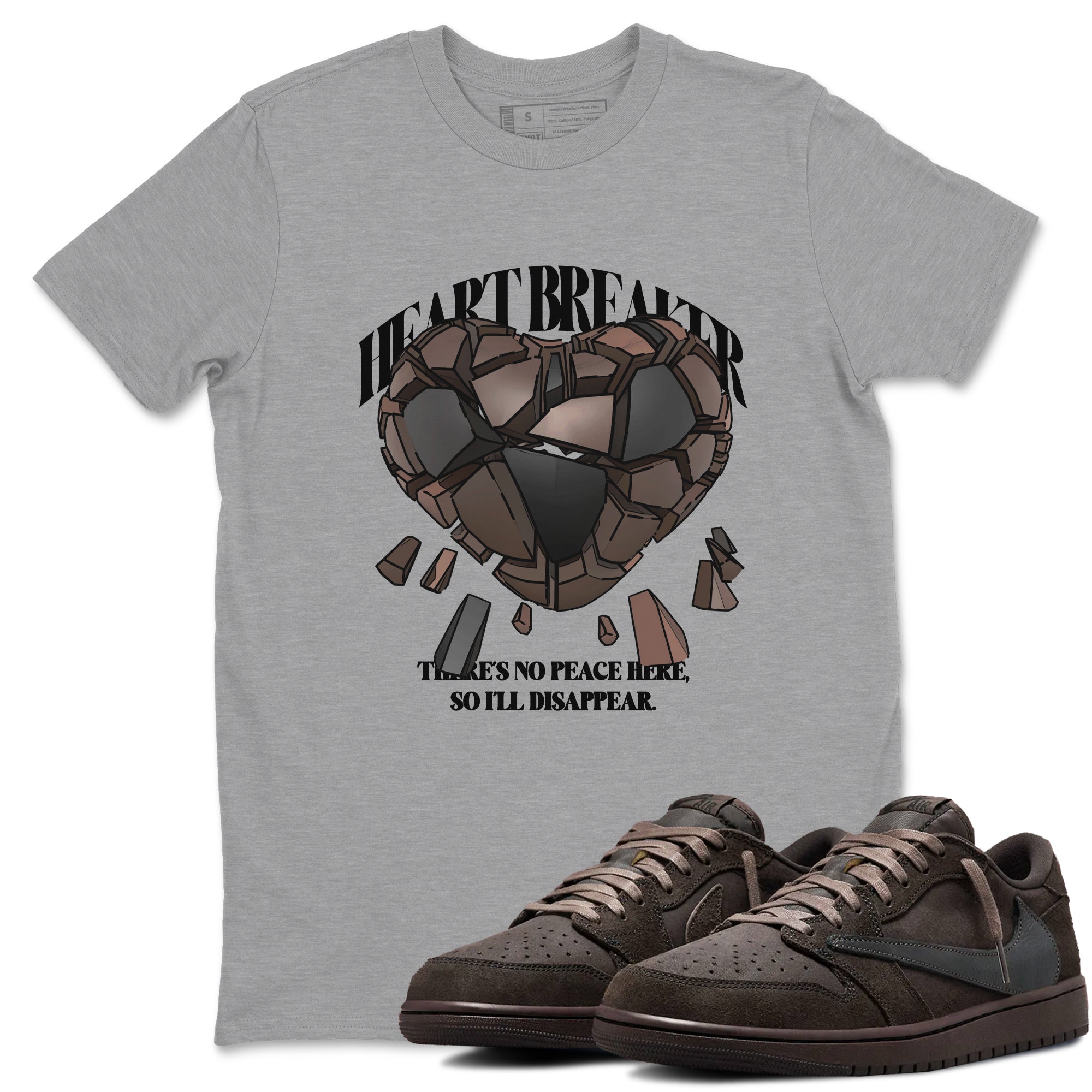 Heart Breaker snkmatch Tees - Air Jordan 1 Travis Scott Velvet Brown