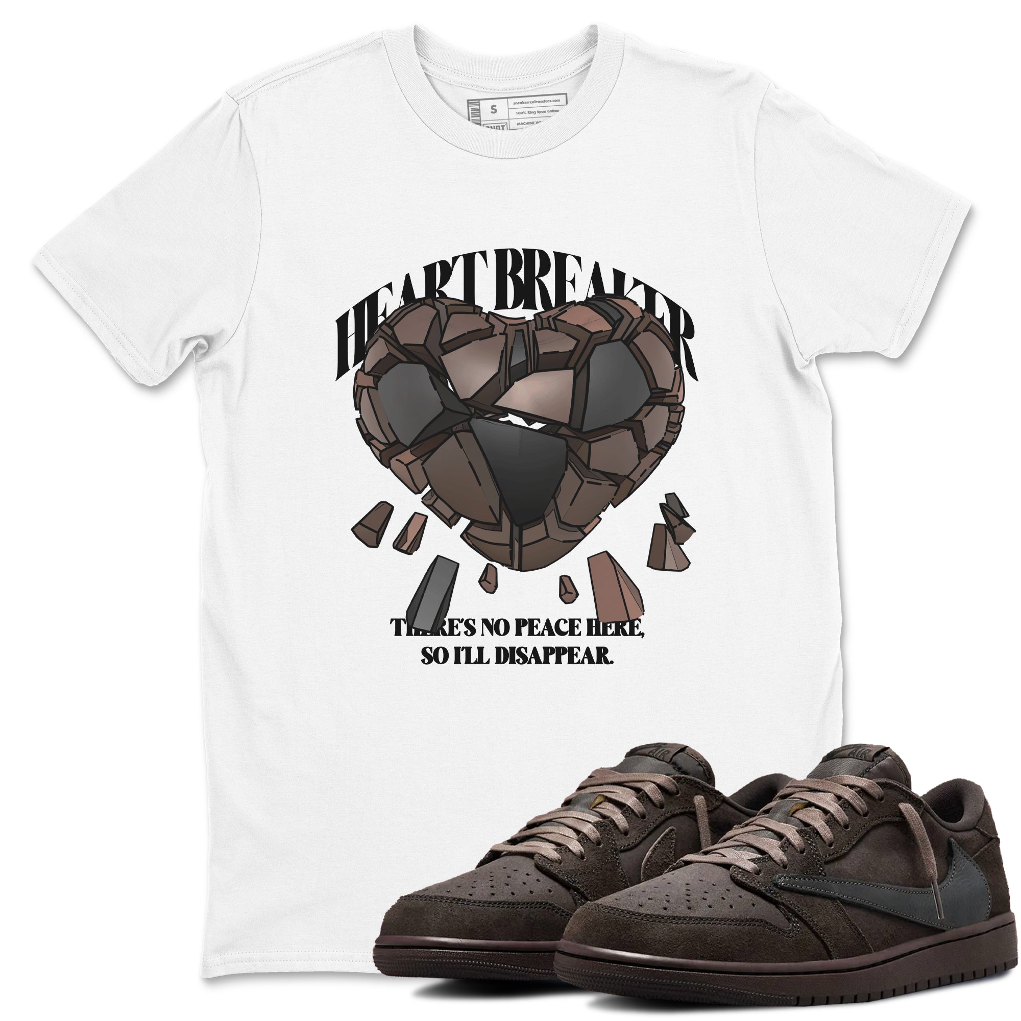 Heart Breaker snkmatch Tees - Air Jordan 1 Travis Scott Velvet Brown