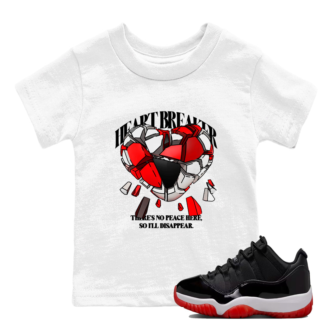 Heart Breaker snkmatch Tees Kids - Air Jordan 11 Bred