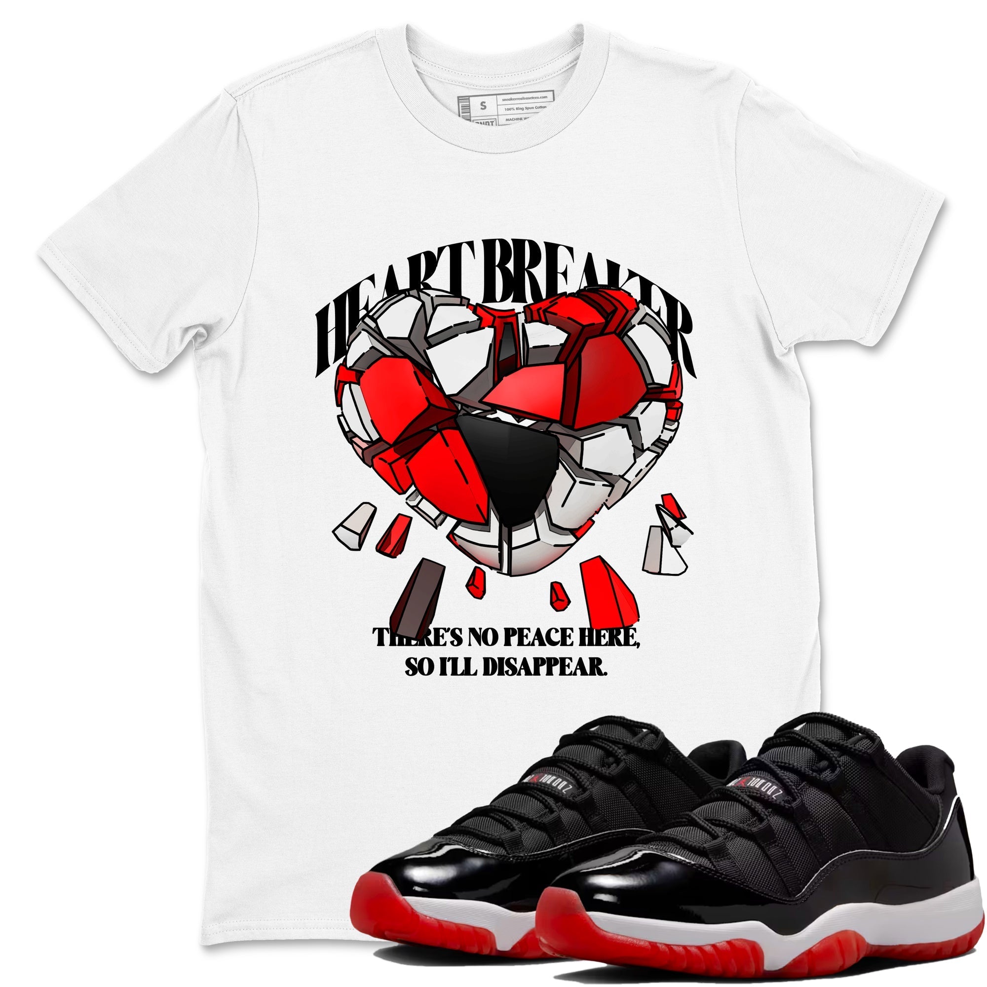 Heart Breaker snkmatch Tees - Air Jordan 11 Bred