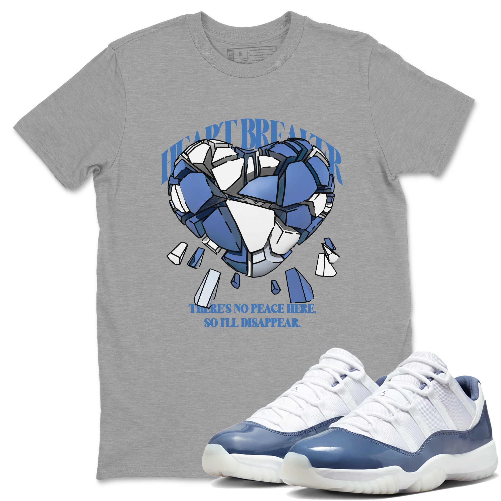 Heart Breaker snkmatch Tees - Air Jordan 11 Diffused Blue