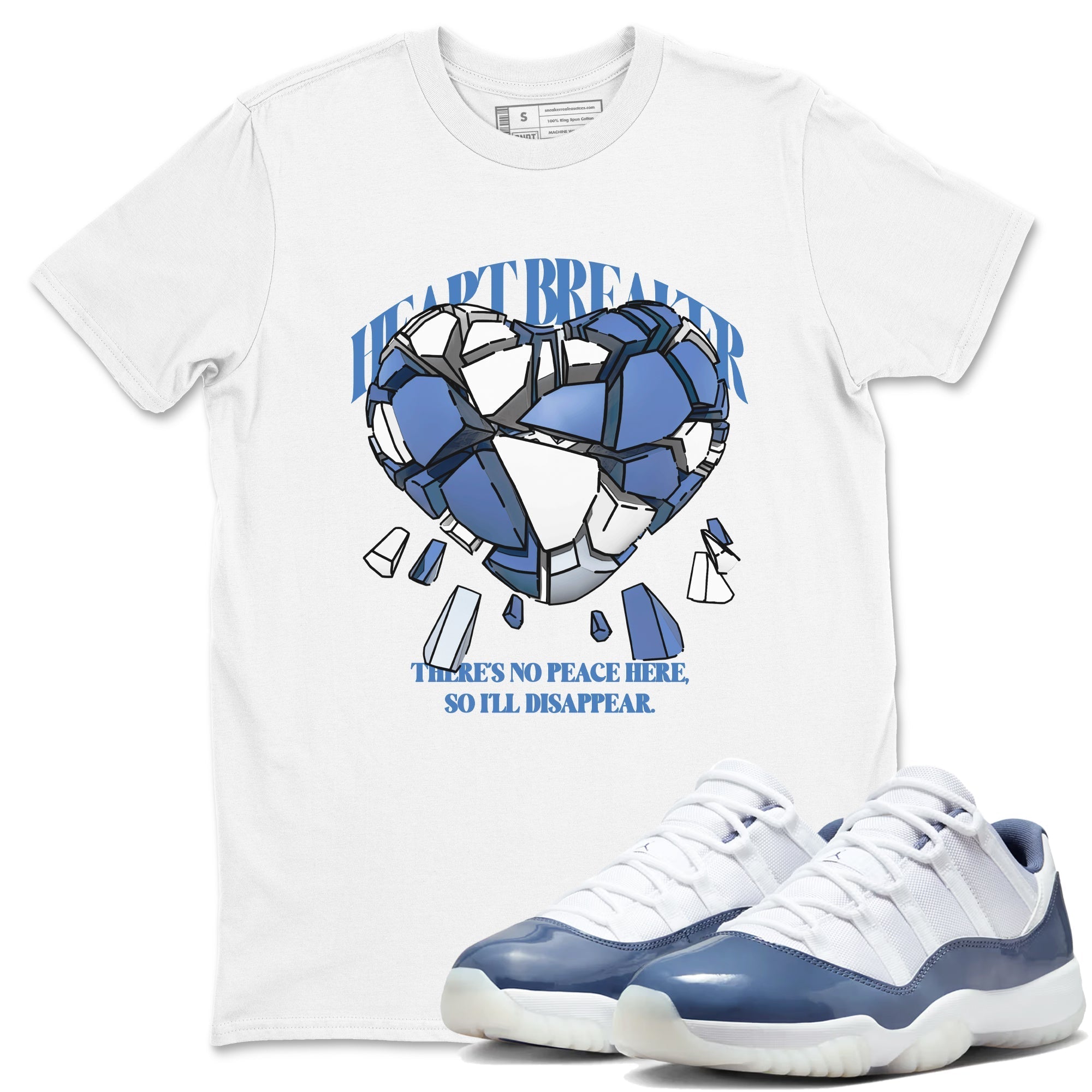 Heart Breaker snkmatch Tees - Air Jordan 11 Diffused Blue