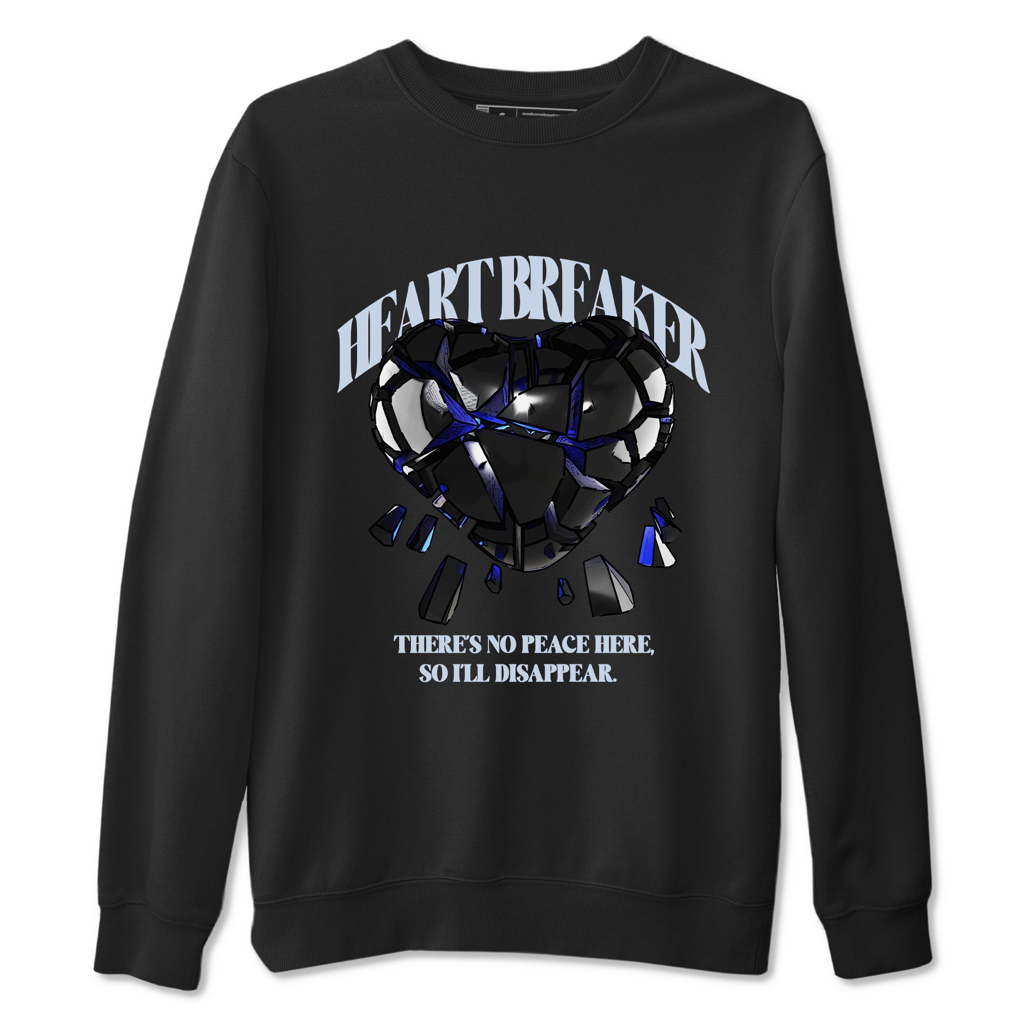 Heart Breaker snkmatch Tees - Air Jordan 11 Black and Varsity Royal