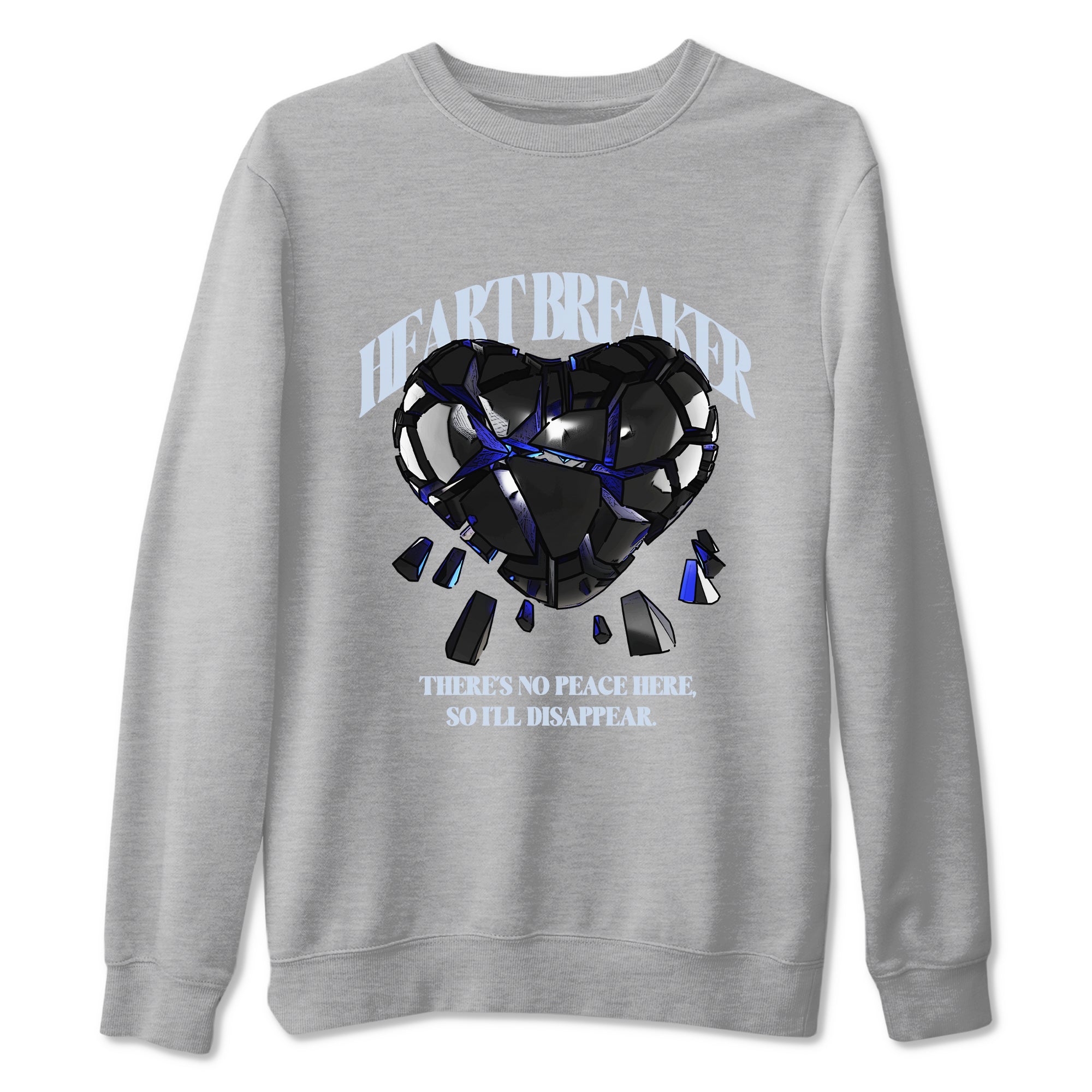 Heart Breaker snkmatch Tees - Air Jordan 11 Black and Varsity Royal