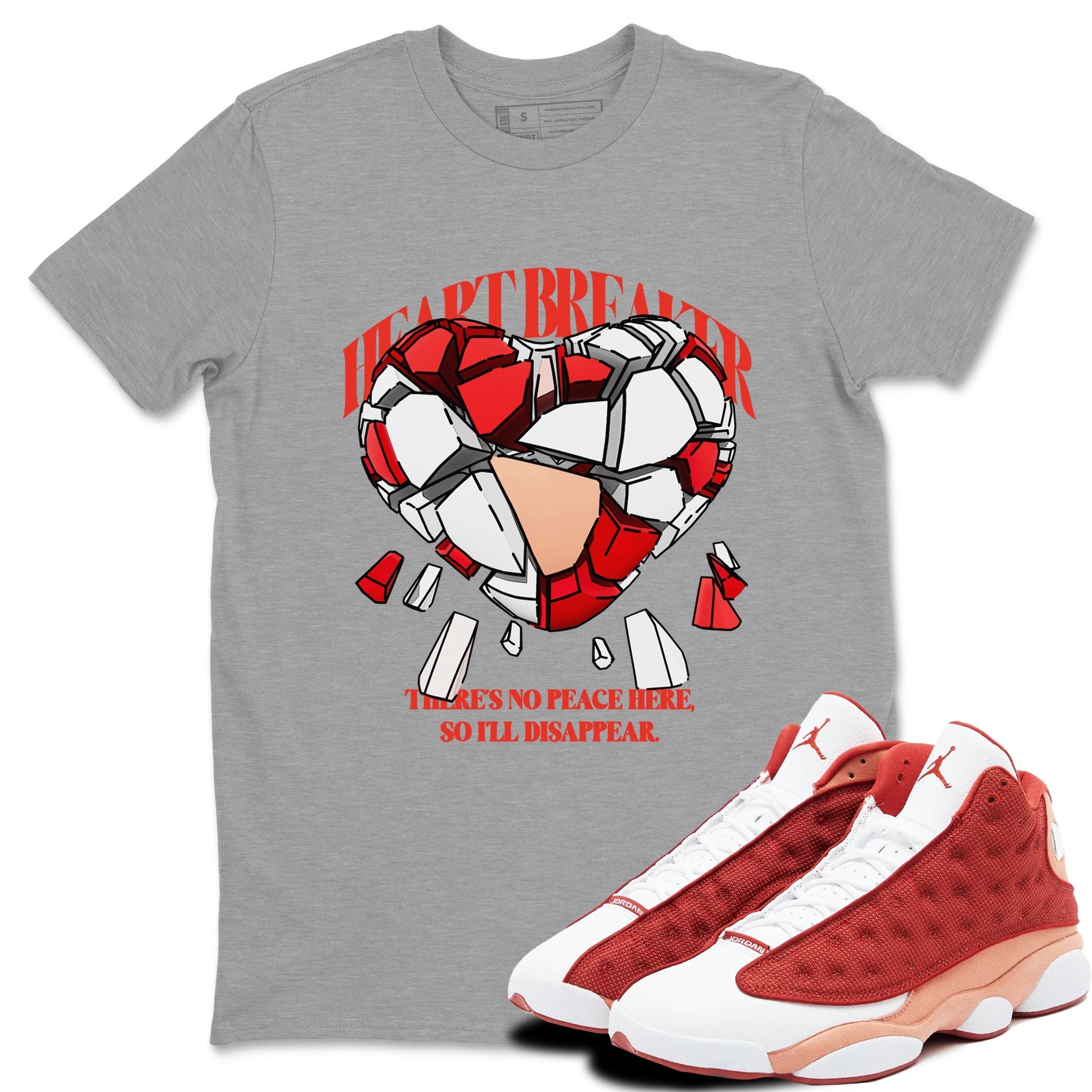 Heart Breaker snkmatch Tees - Air Jordan 13 Dune Red