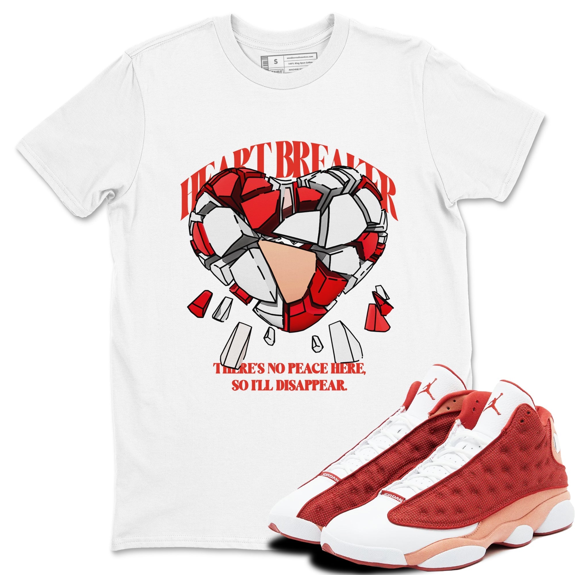 Heart Breaker snkmatch Tees - Air Jordan 13 Dune Red