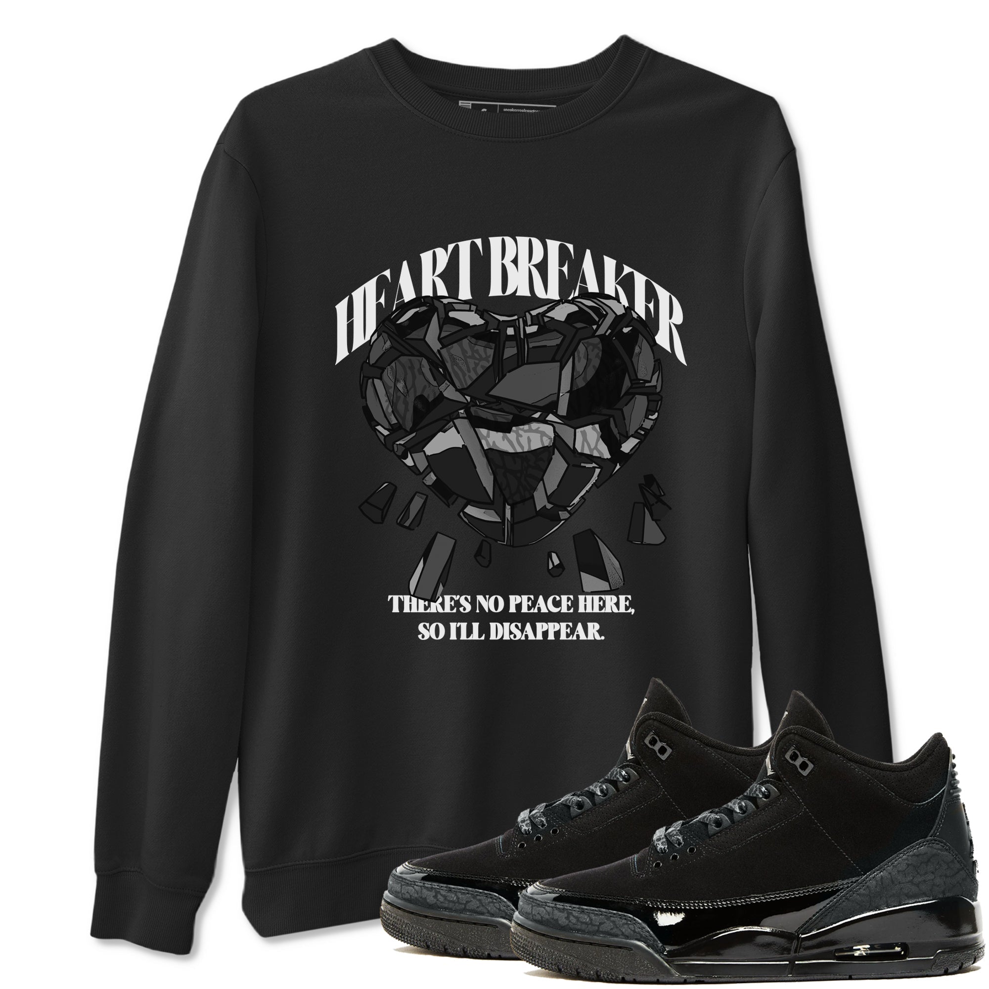 Heart Breaker snkmatch Tees - Air Jordan 3 Black Cat
