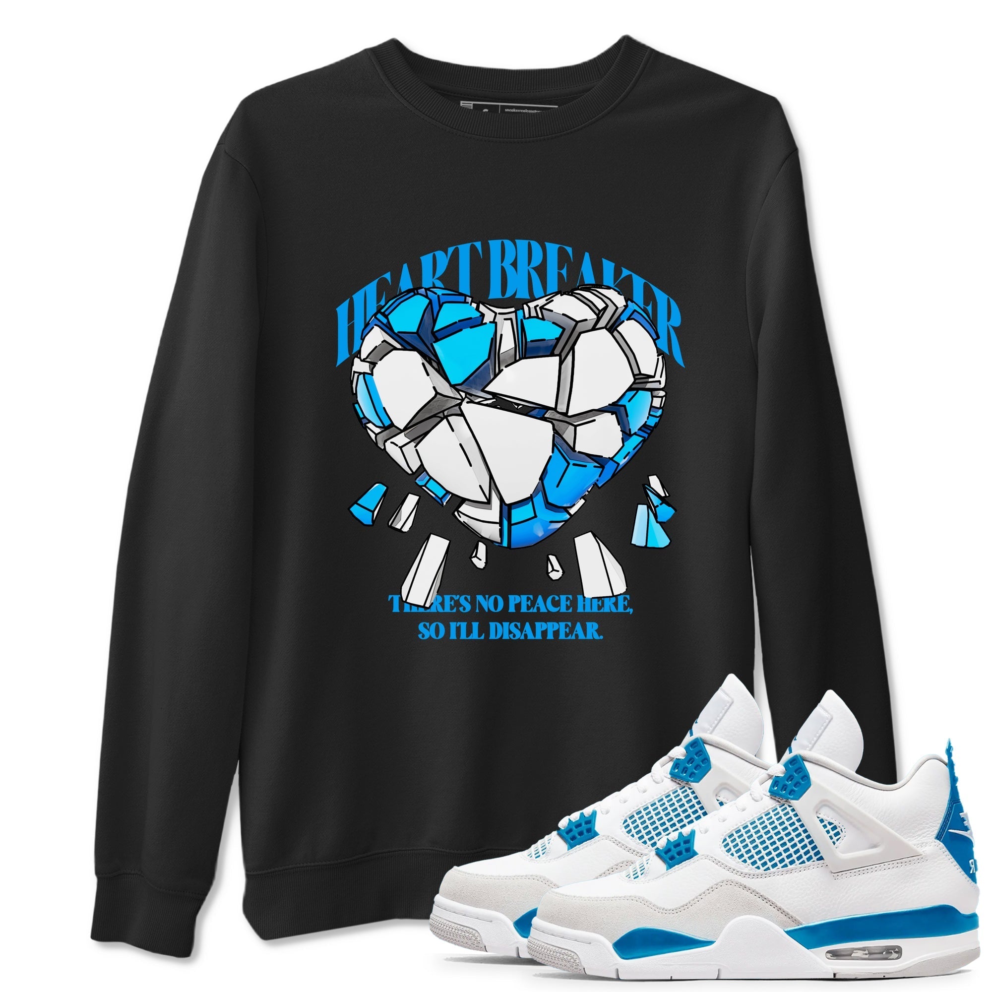 Heart Breaker snkmatch Tees - Air Jordan 4 Military Blue