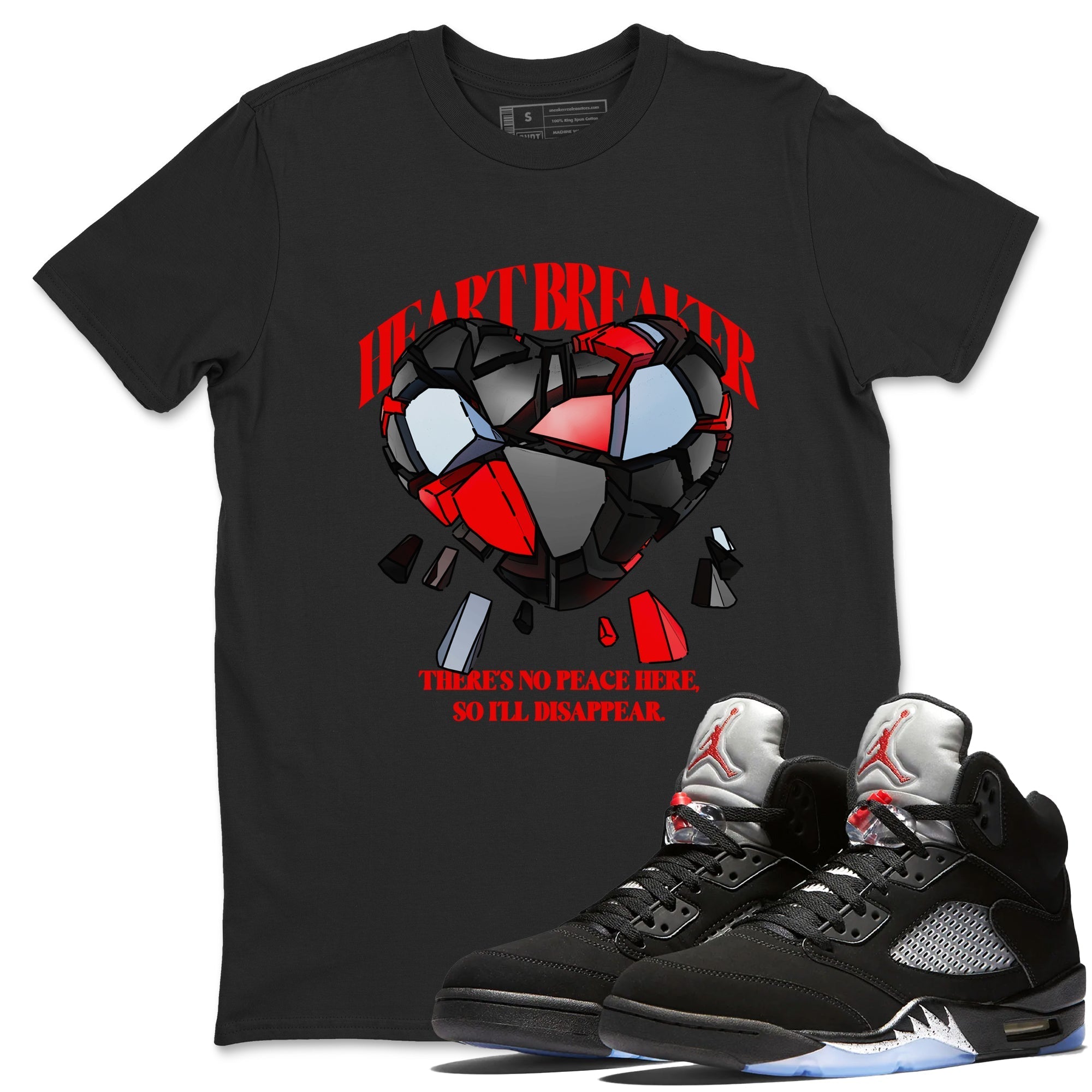 Heart Breaker snkmatch Tees - Air Jordan 5 Reimagined