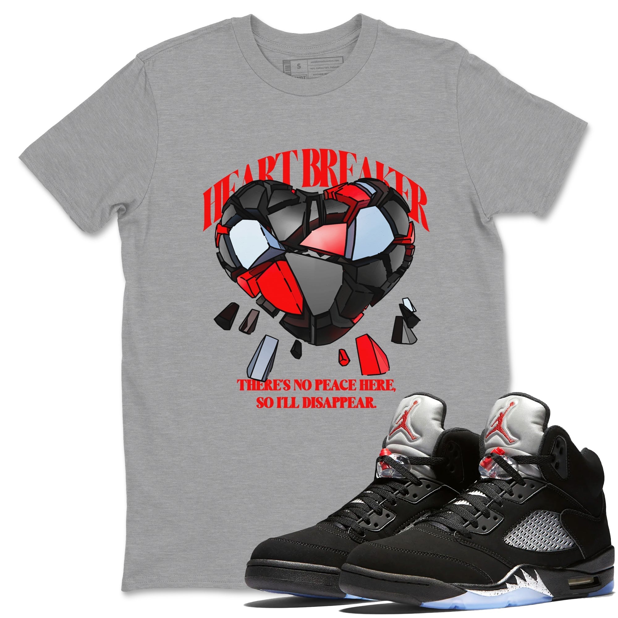 Heart Breaker snkmatch Tees - Air Jordan 5 Reimagined