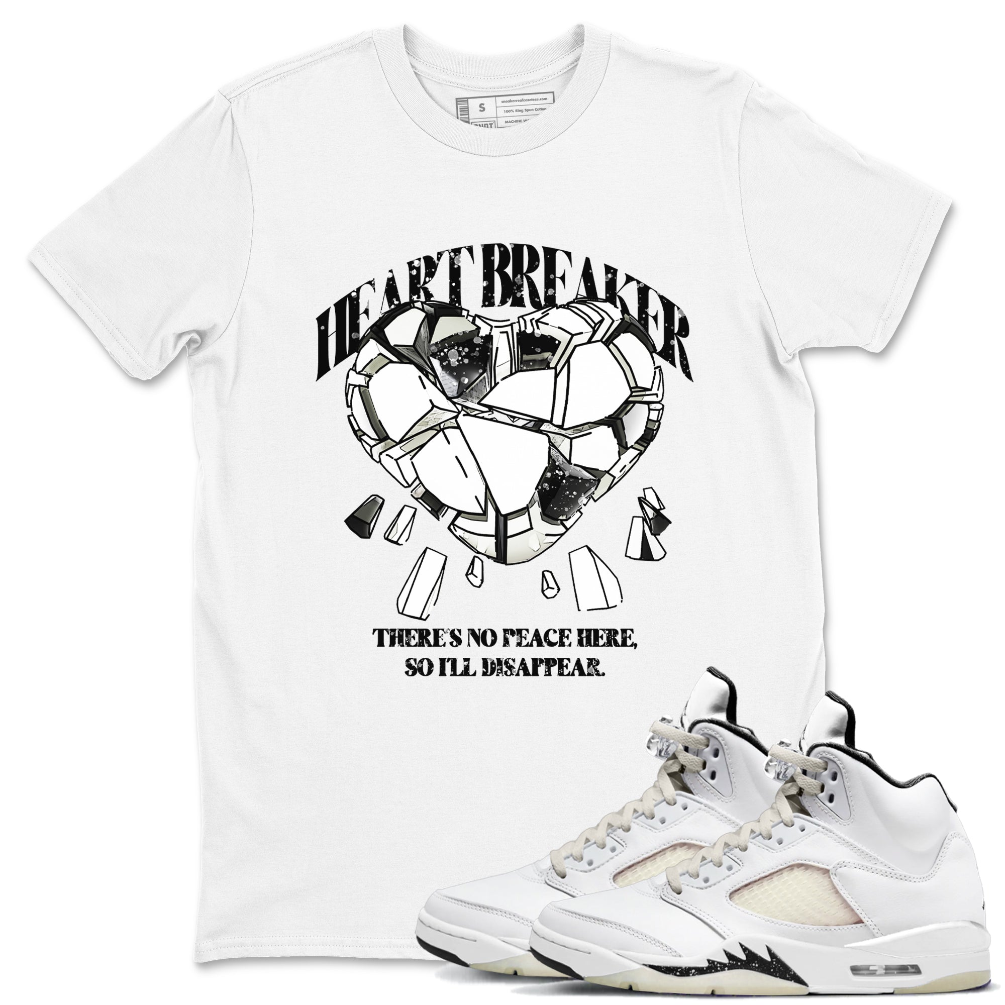 Heart Breaker snkmatch Tees - Air Jordan 5 Sail
