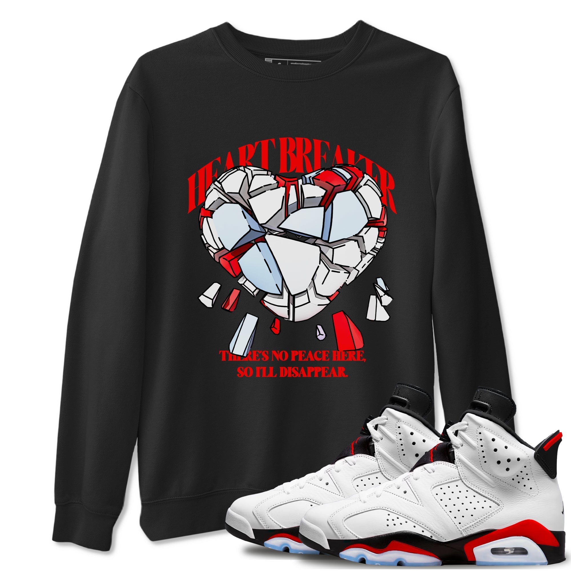 Heart Breaker snkmatch Tees - Air Jordan 6 Fire Red