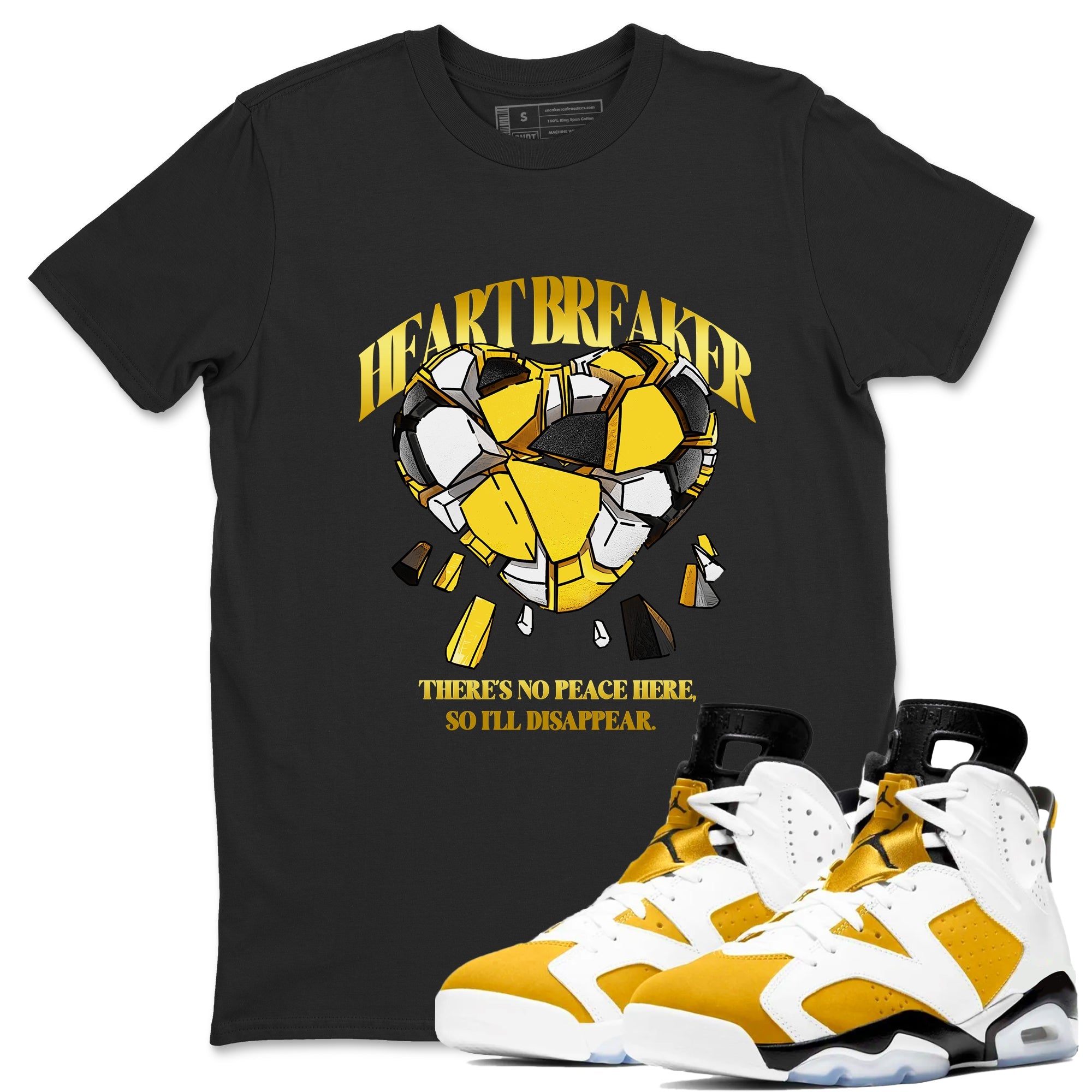 Heart Breaker snkmatch Tees - Air Jordan 6 Yellow Ochre