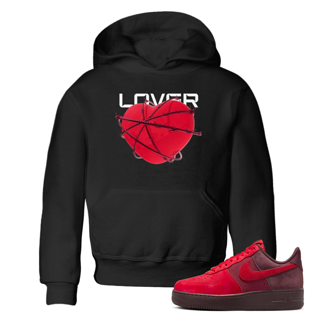 Heart Lover snkmatch Tees Kids - Air Force 1 Layers Of Love