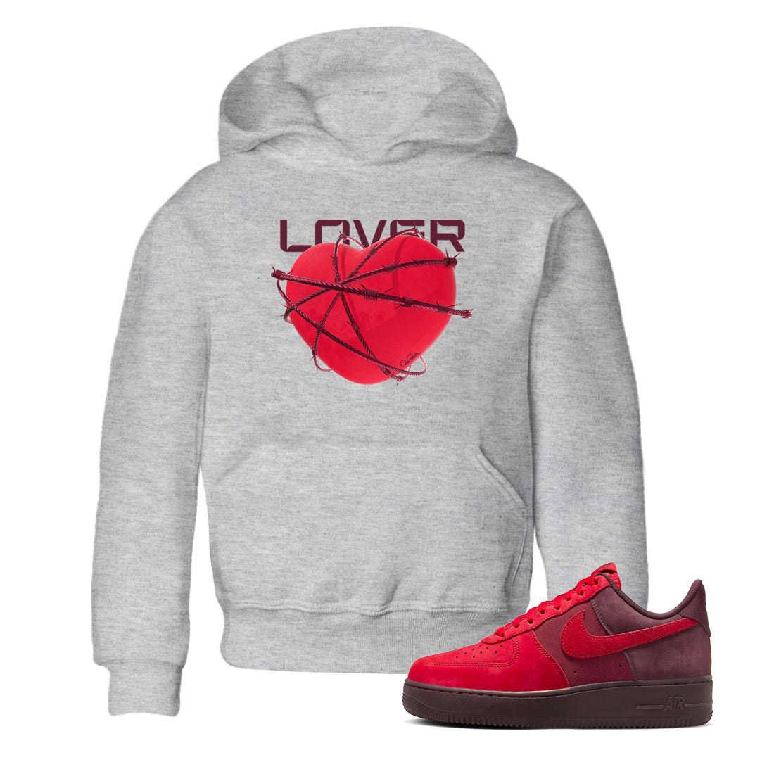 Heart Lover snkmatch Tees Kids - Air Force 1 Layers Of Love