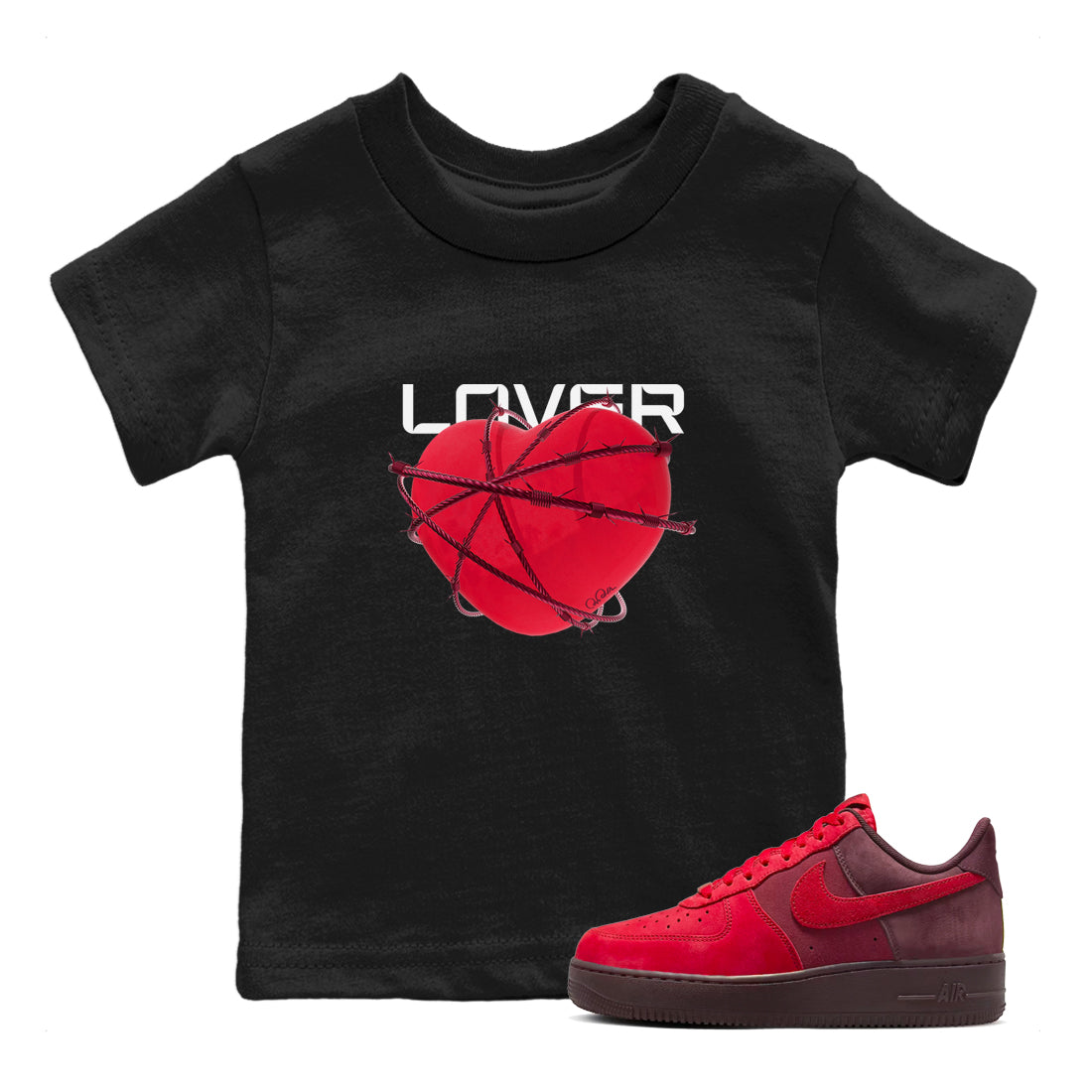 Heart Lover snkmatch Tees Kids - Air Force 1 Layers Of Love