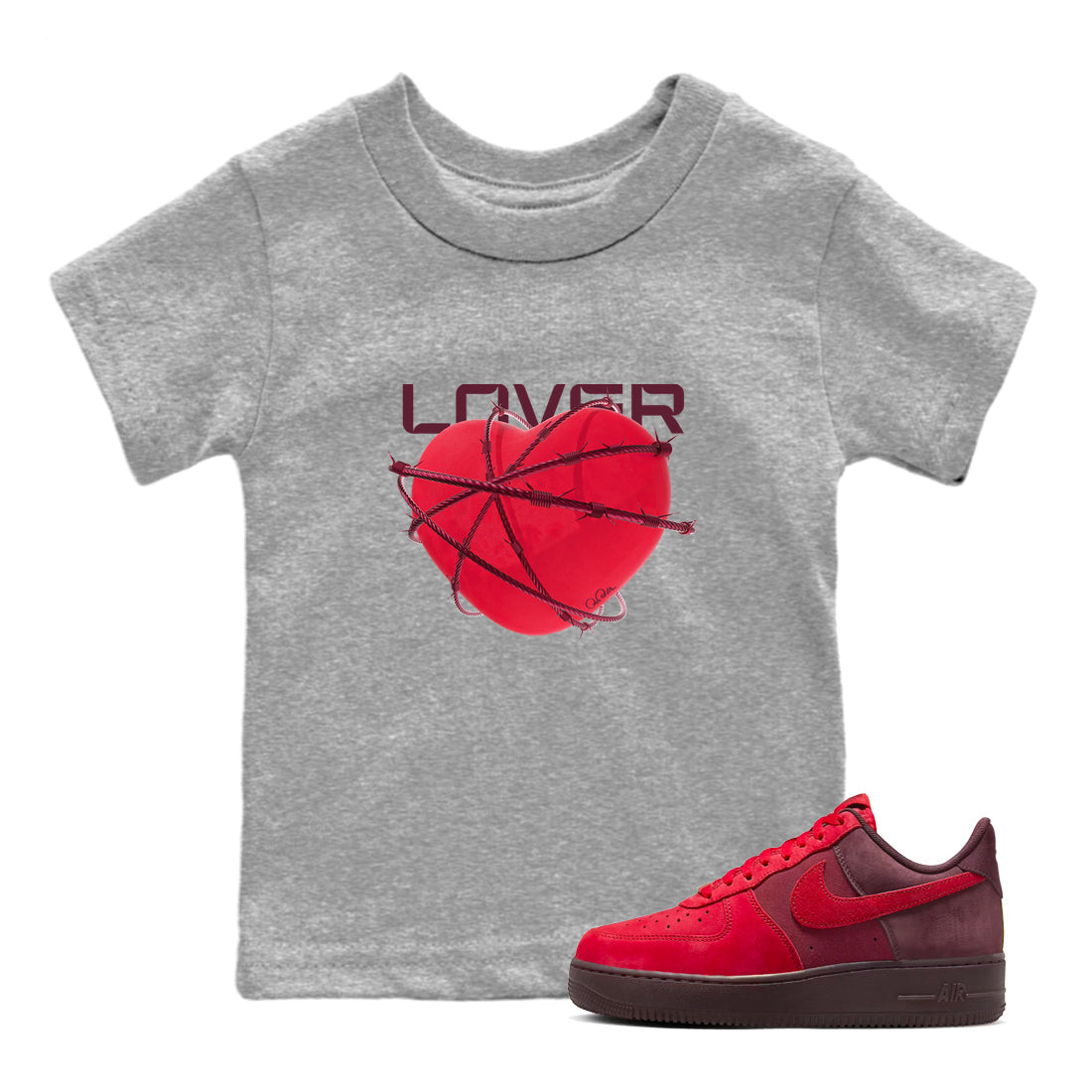 Heart Lover snkmatch Tees Kids - Air Force 1 Layers Of Love