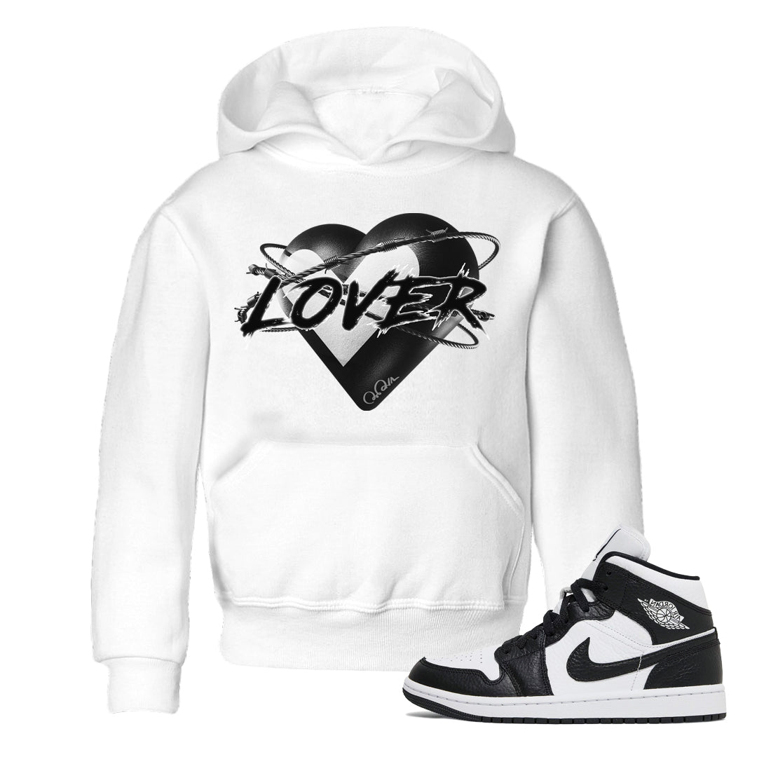 Heart Lover Kids Tops - Air Jordan 1 Homage