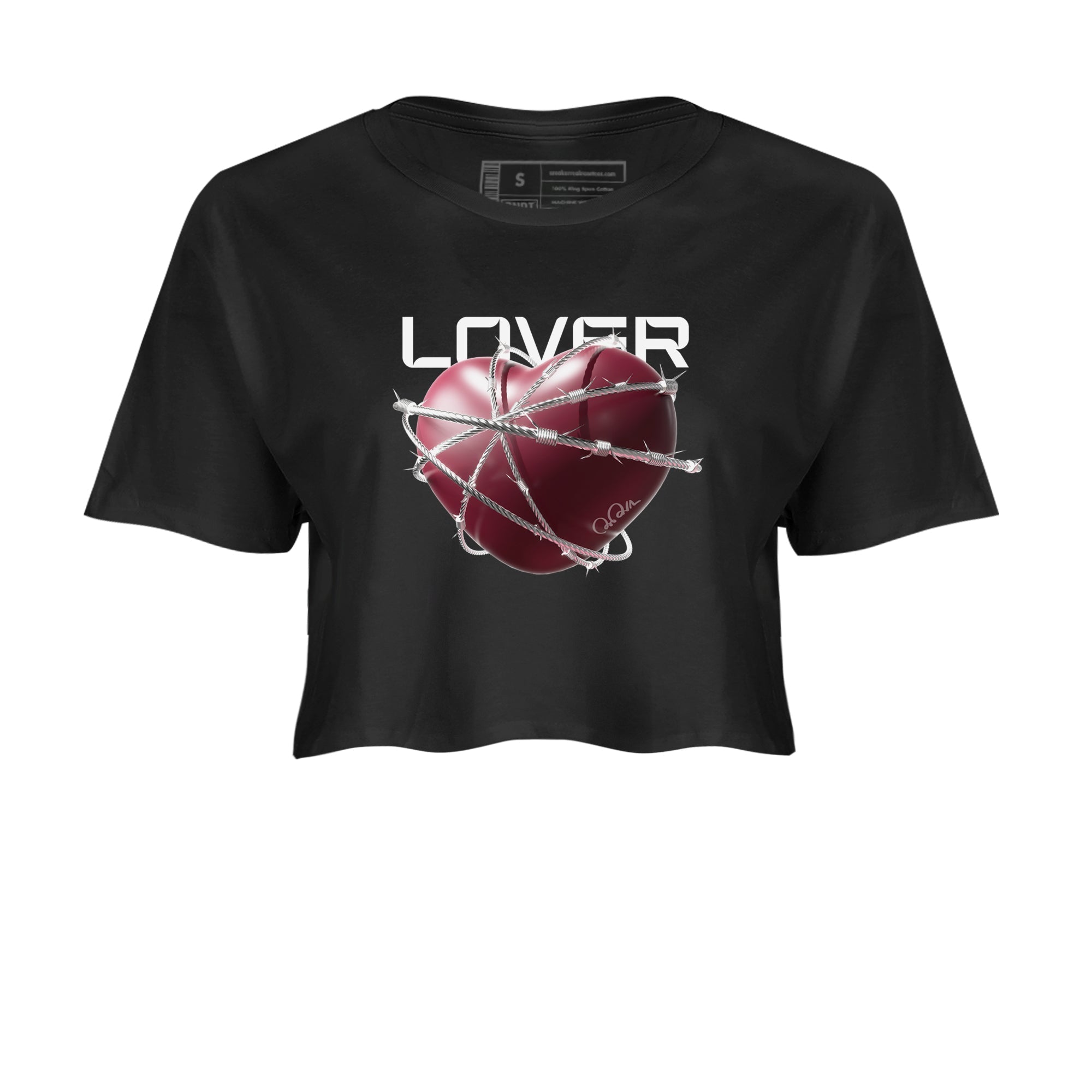 Heart Lover snkmatch Women's Top - Air Jordan 1 Metallic Burgundy