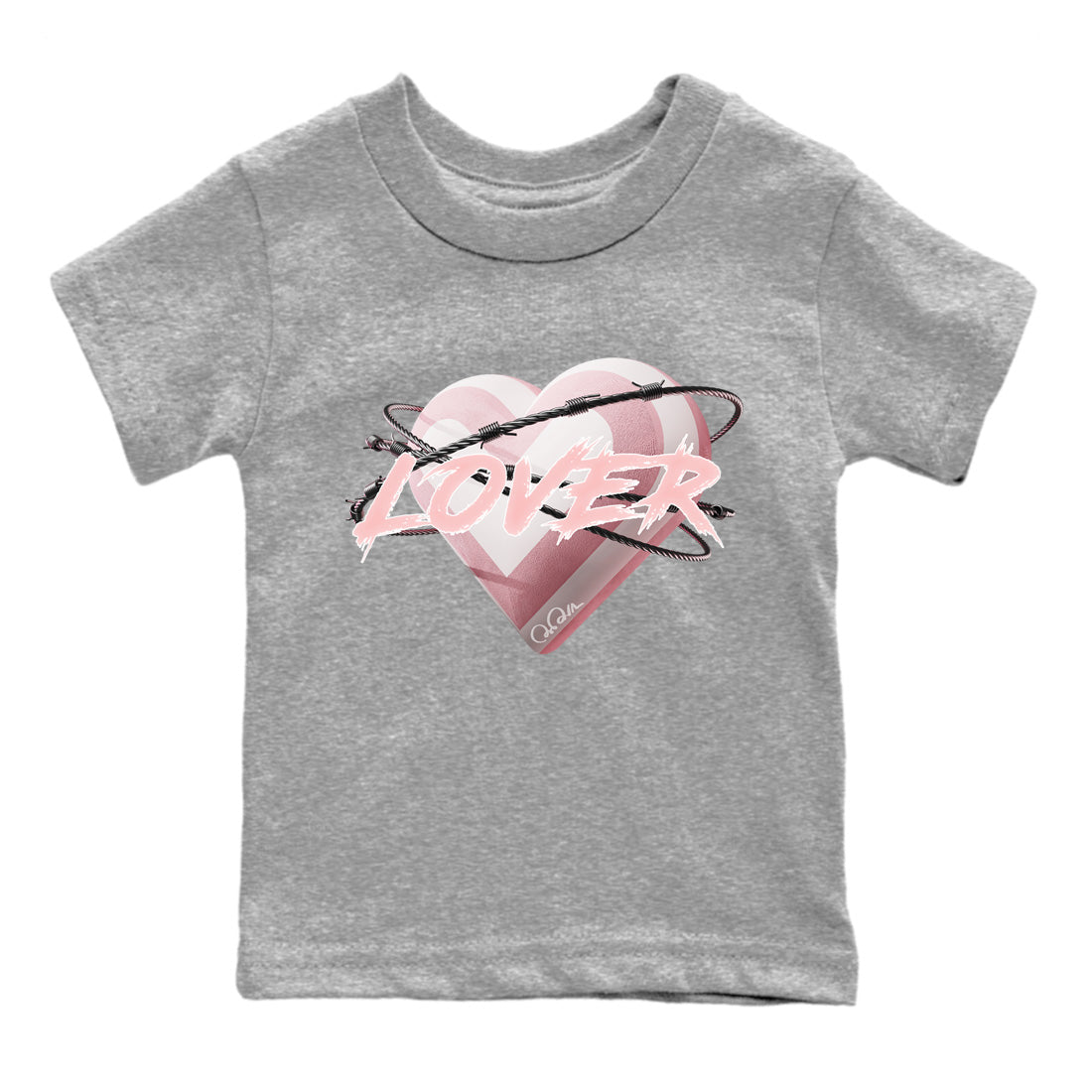 Heart Lover Kids Tops - Air Jordan 1 Washed Pink