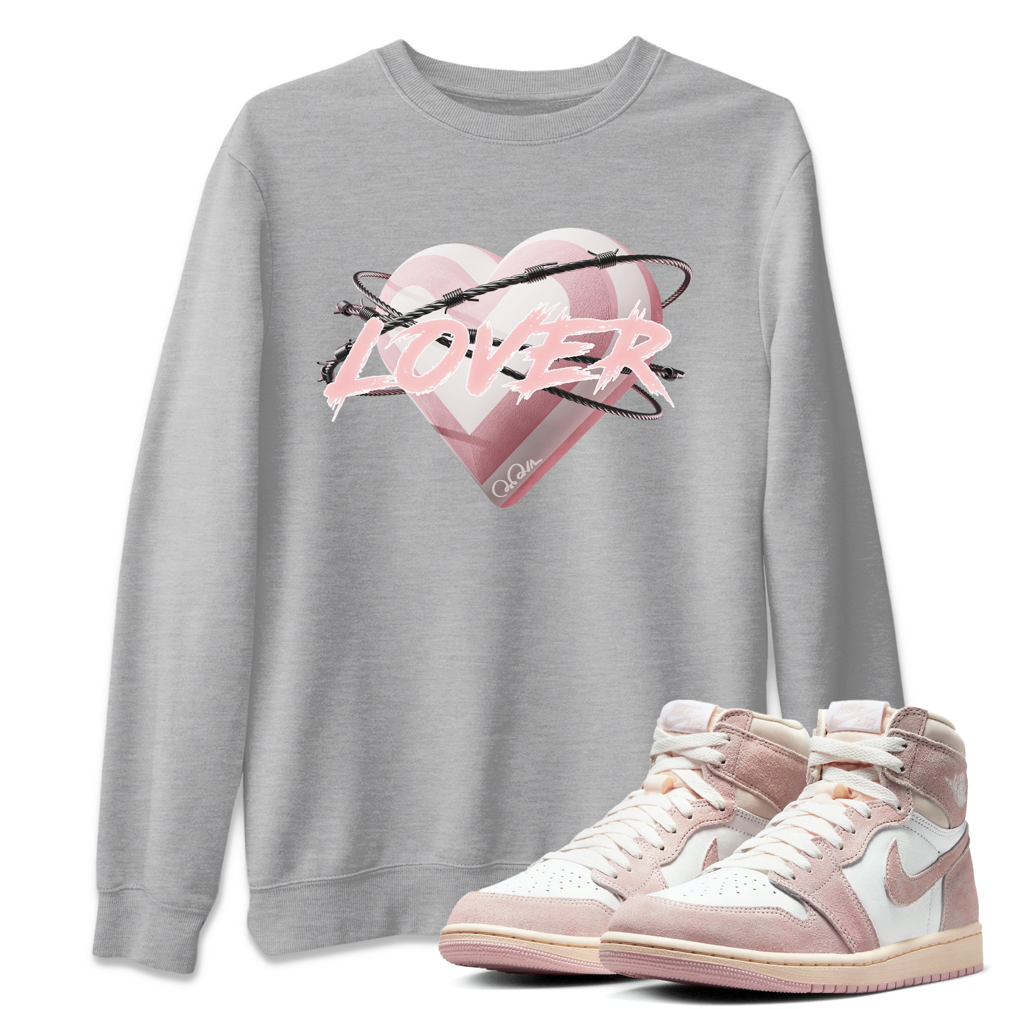 Heart Lover Unisex Tops - Air Jordan 1 Washed Pink