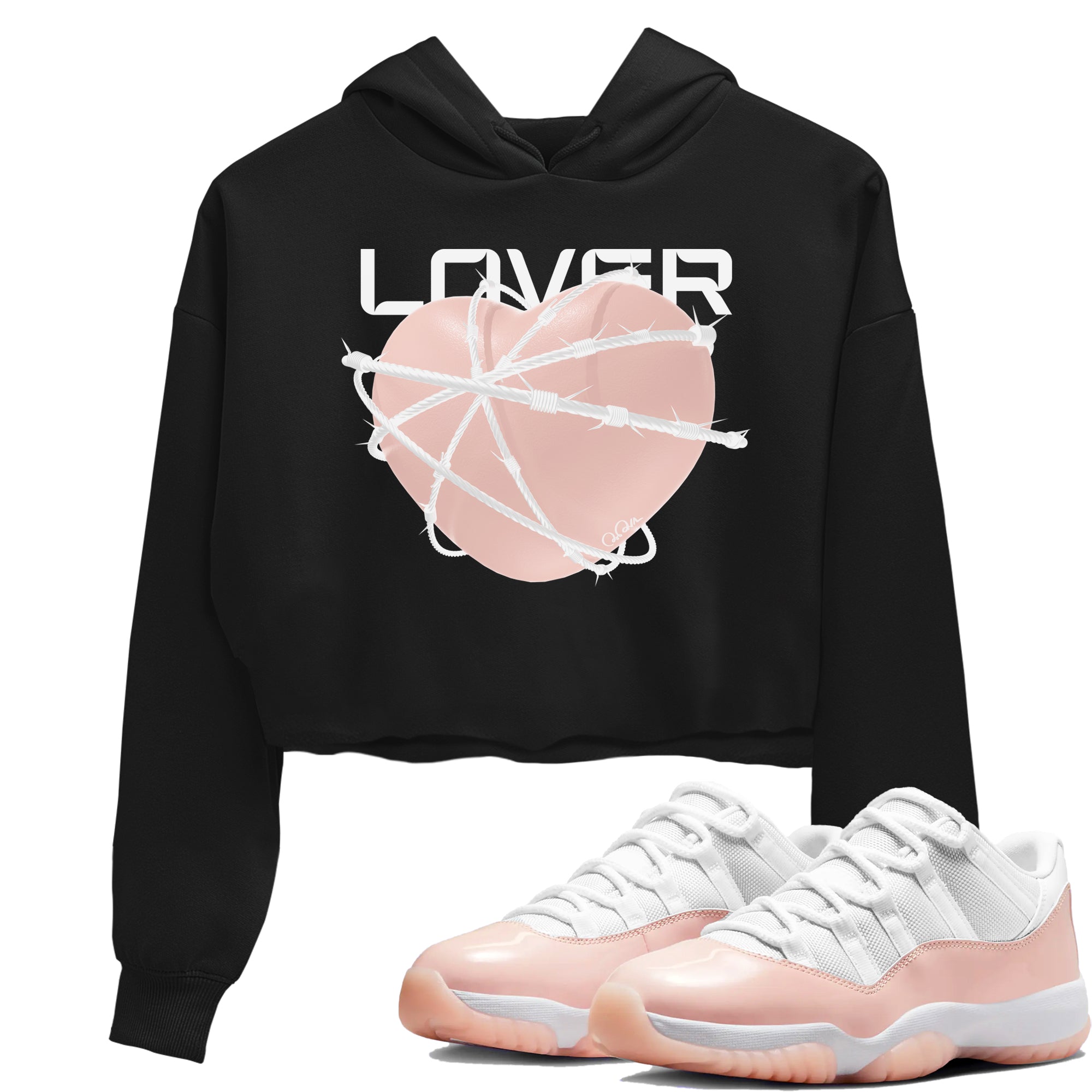 Heart Lover snkmatch Women's Top - Air Jordan 11 Legend Pink