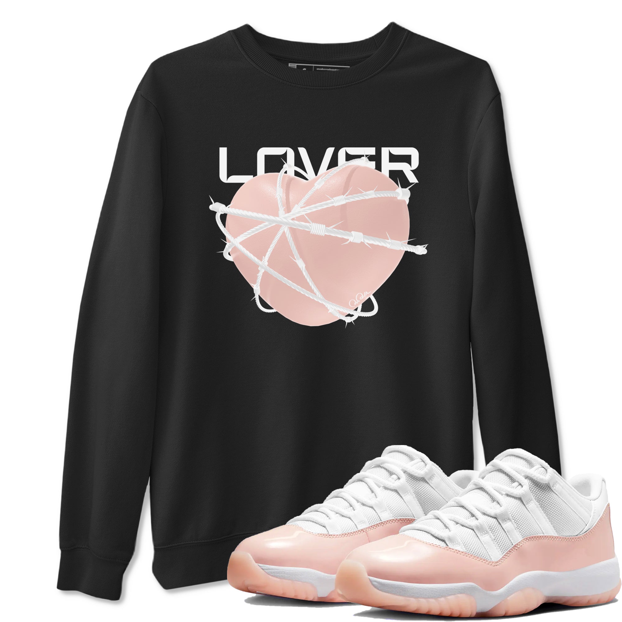 Heart Lover snkmatch Tees - Air Jordan 11 Legend Pink