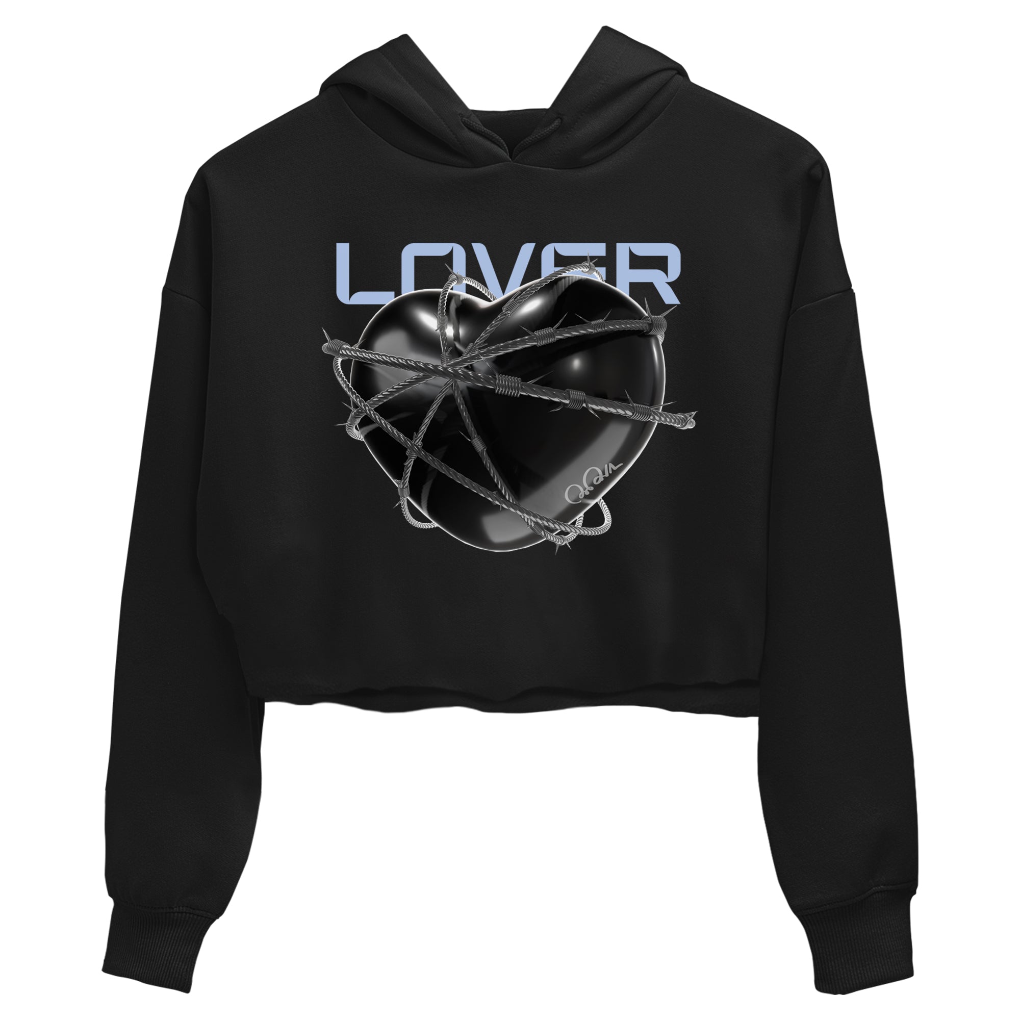 Heart Lover snkmatch Women's Top - Air Jordan 11 Black and Varsity Royal