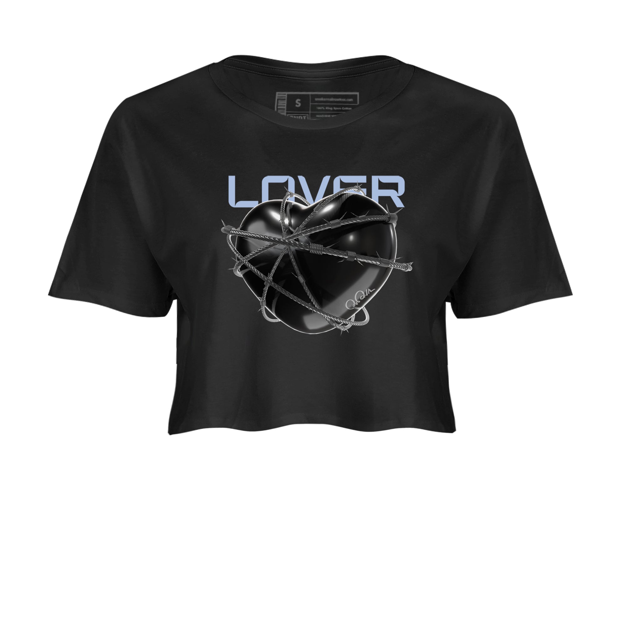 Heart Lover snkmatch Women's Top - Air Jordan 11 Black and Varsity Royal