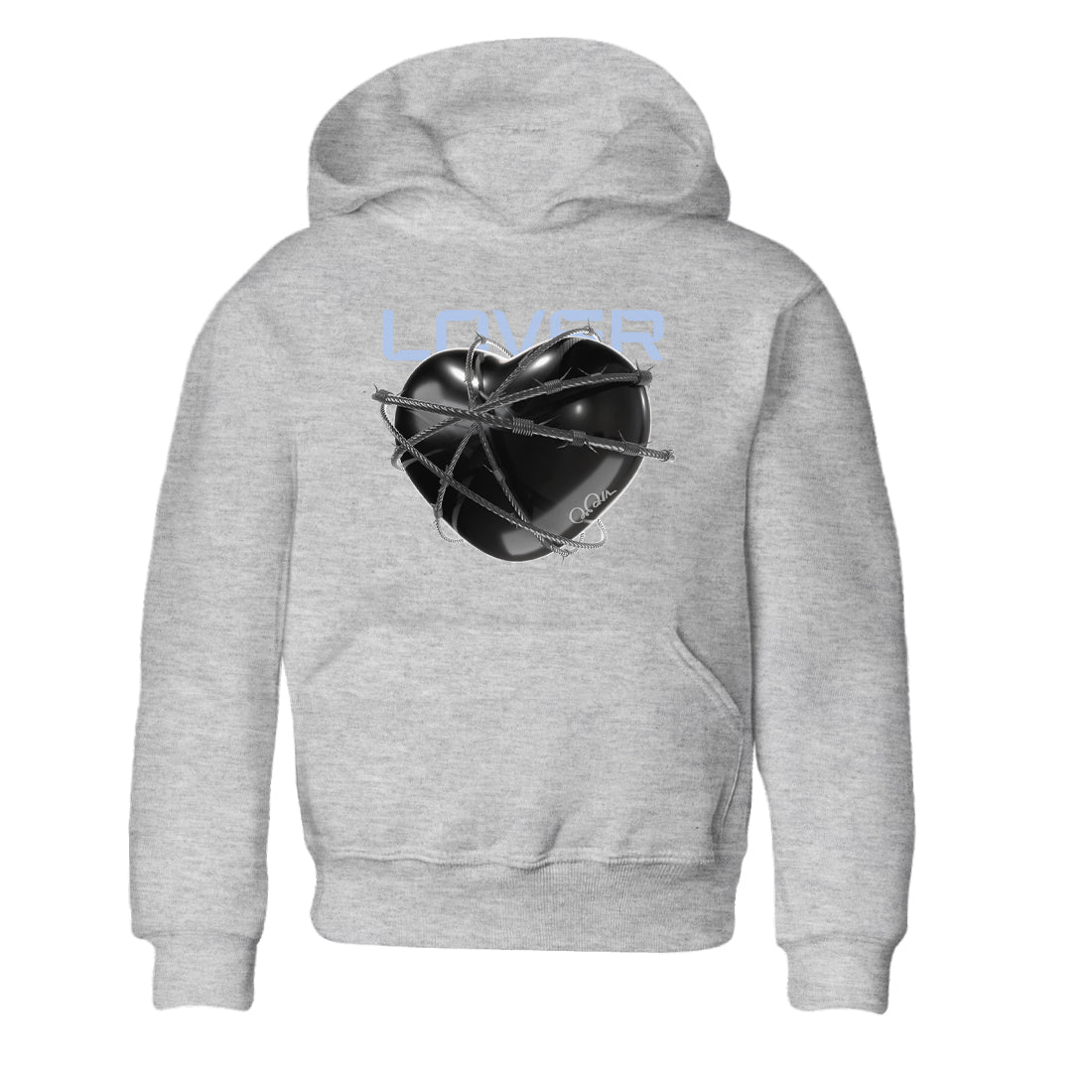 Heart Lover snkmatch Tee Kids - Air Jordan 11 Black and Varsity Royal