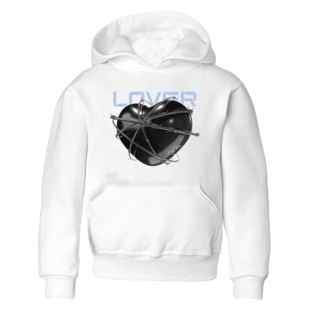 Heart Lover snkmatch Tee Kids - Air Jordan 11 Black and Varsity Royal